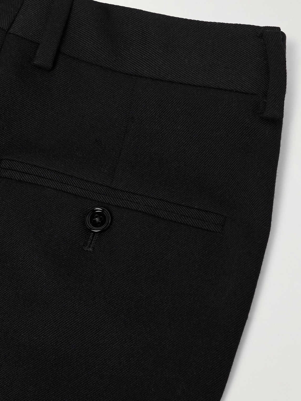 Celine Slim-fit Wool-twill Trousers In Black