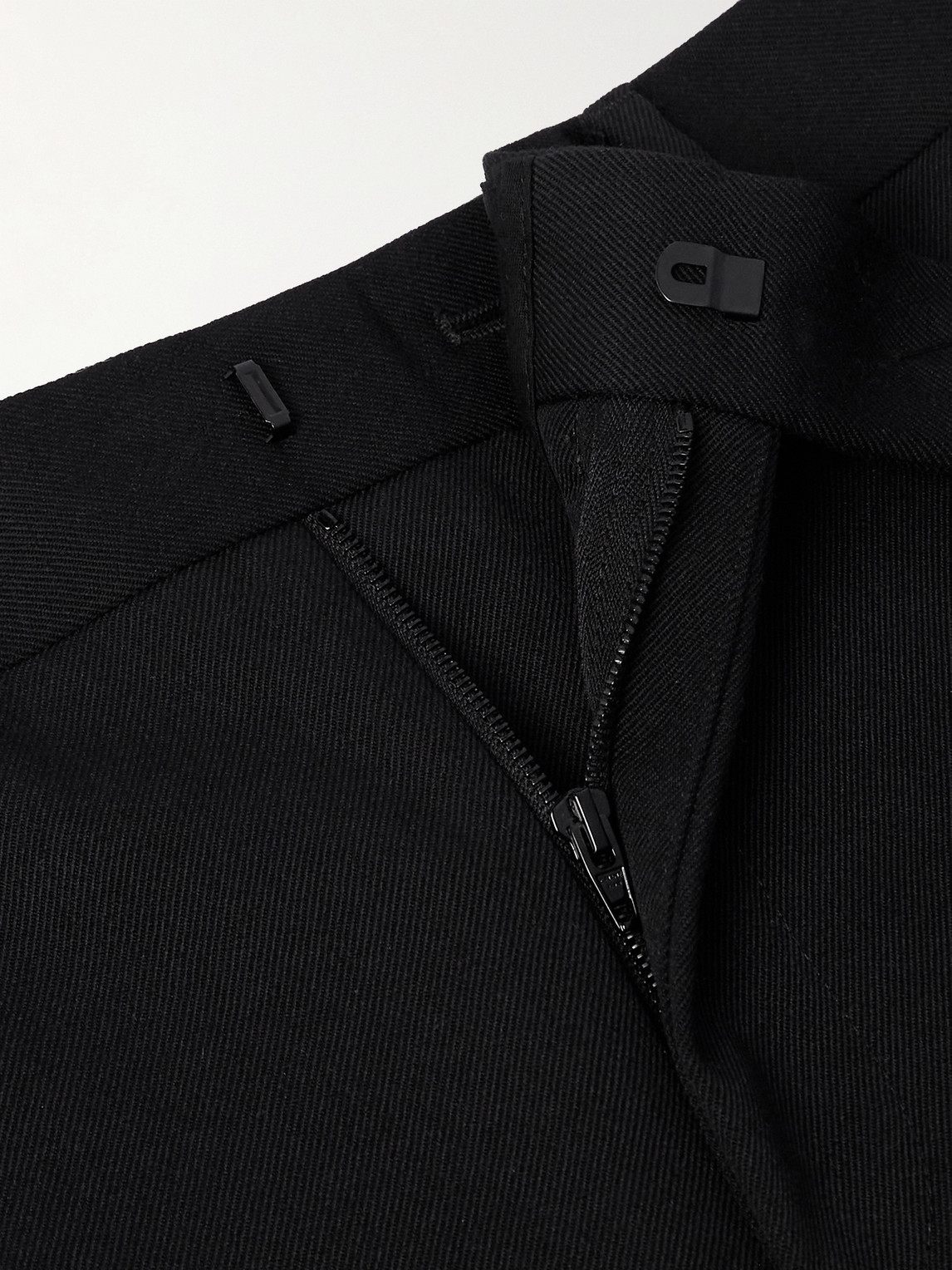 Celine Slim-fit Wool-twill Trousers In Black