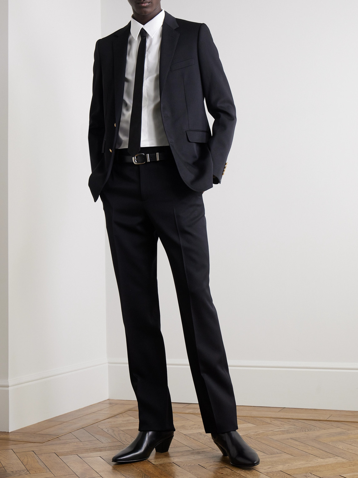 Celine Logo-embroidered Cotton-poplin Shirt In White