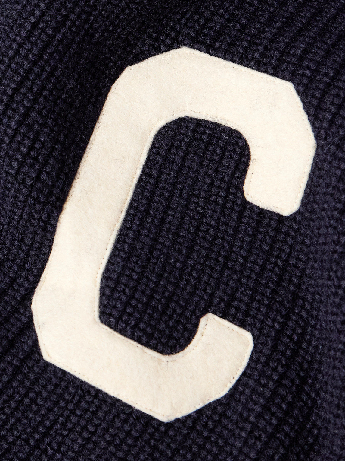 Celine Logo-appliquéd Wool Zip-up Hoodie In Blue
