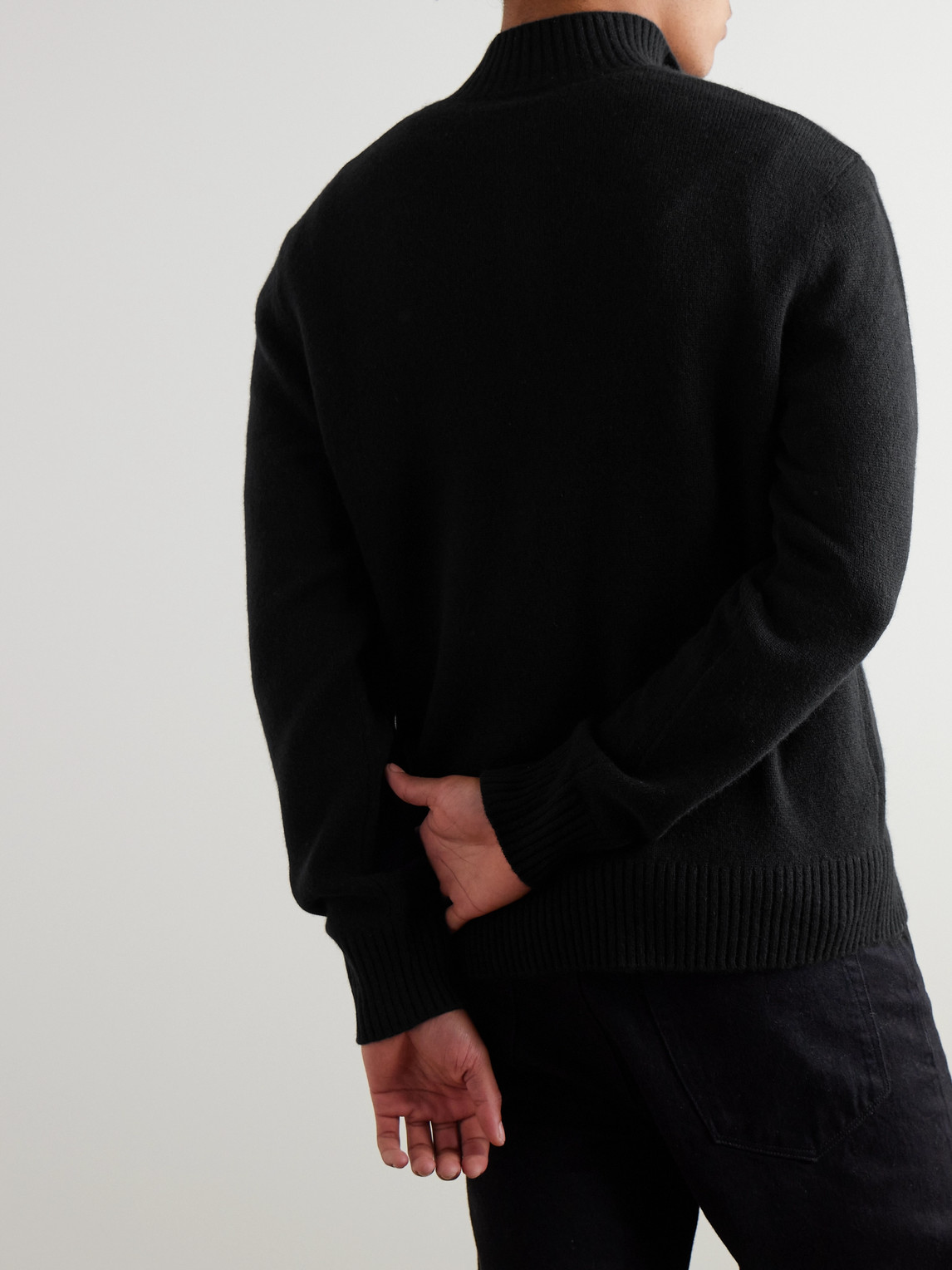 JAMES PERSE CASHMERE HALF-ZIP SWEATER