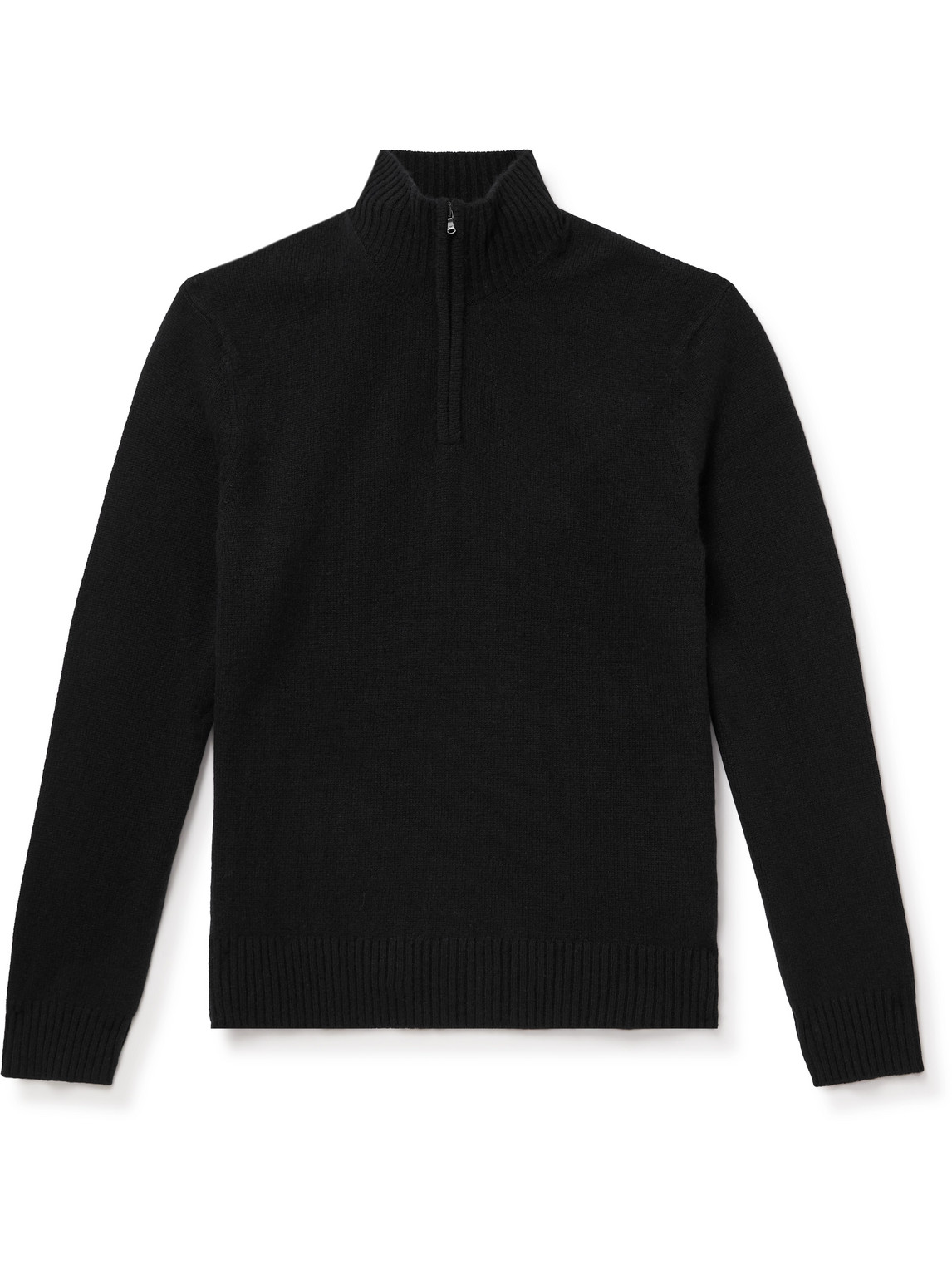 James Perse Cashmere Half-zip Sweater In Black