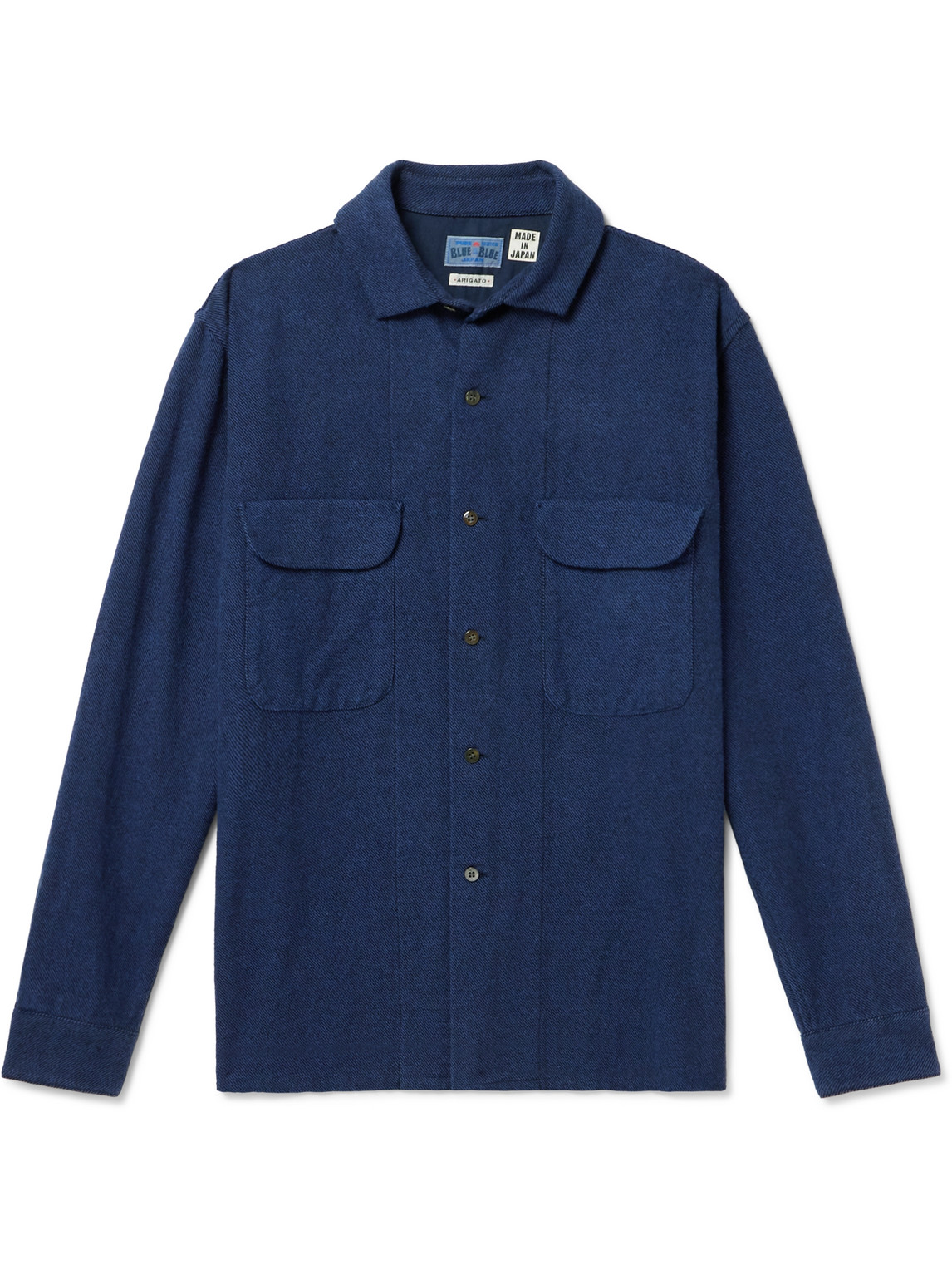 Blue Blue Japan Cotton-flannel Shirt In Blue