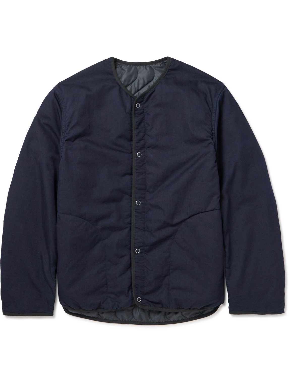 Blue Blue Japan Padded Indigo-dyed Cotton-blend Shell Jacket In Blue
