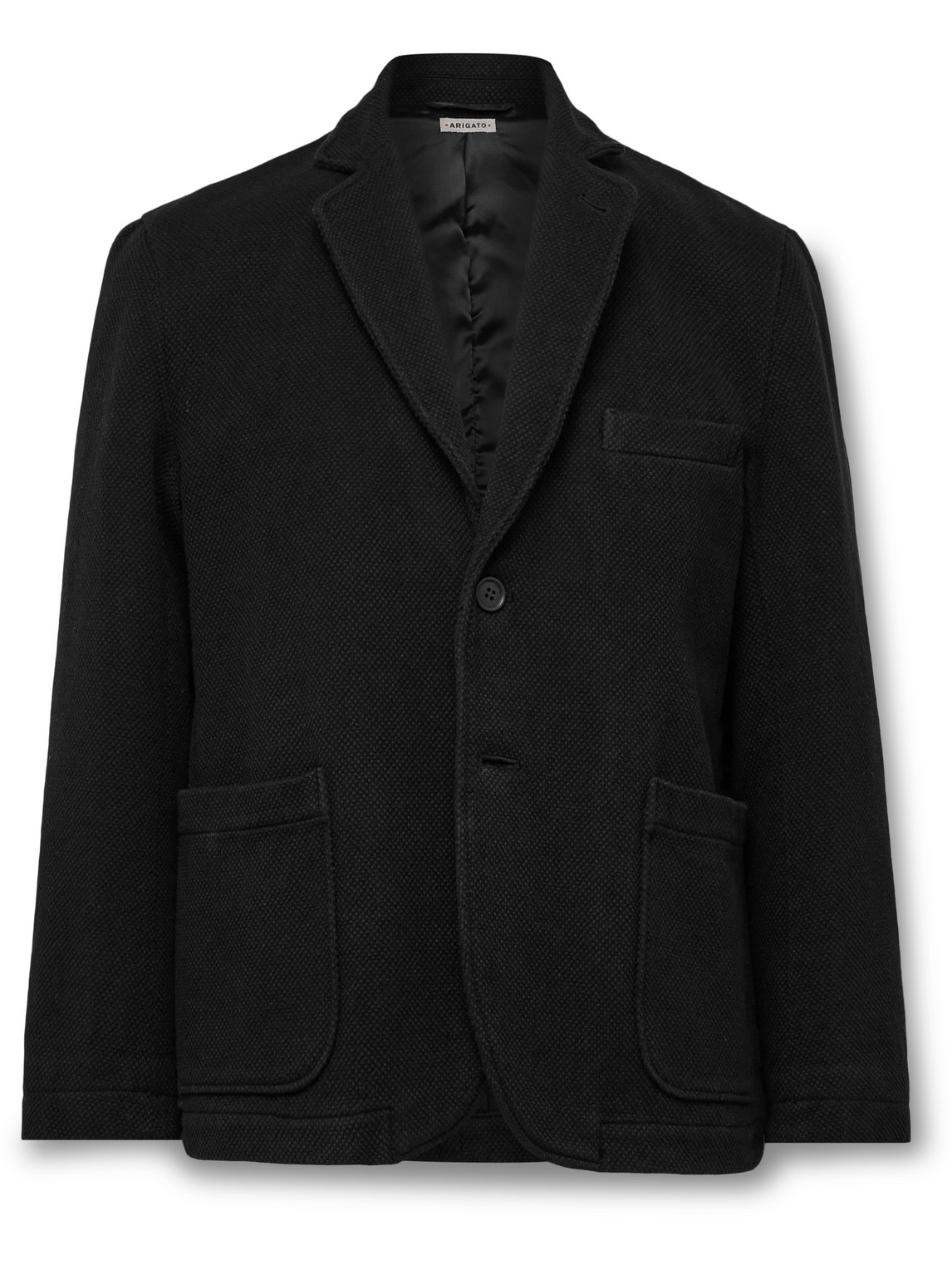 Blue Blue Japan Cotton-canvas Blazer In Black