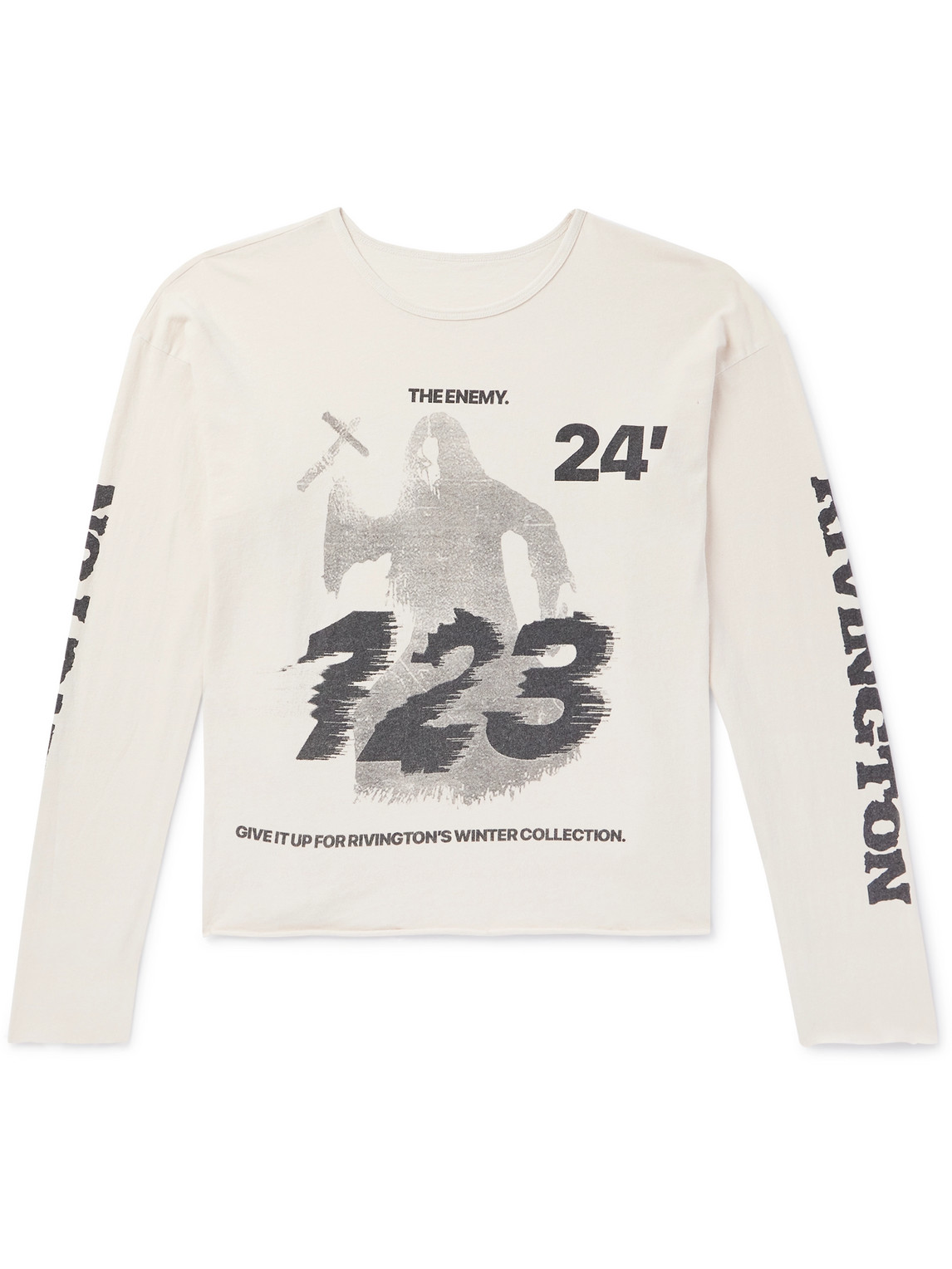 RRR123 - Theater Cropped Logo-Print Cotton-Jersey T-Shirt - Men - Neutrals - S