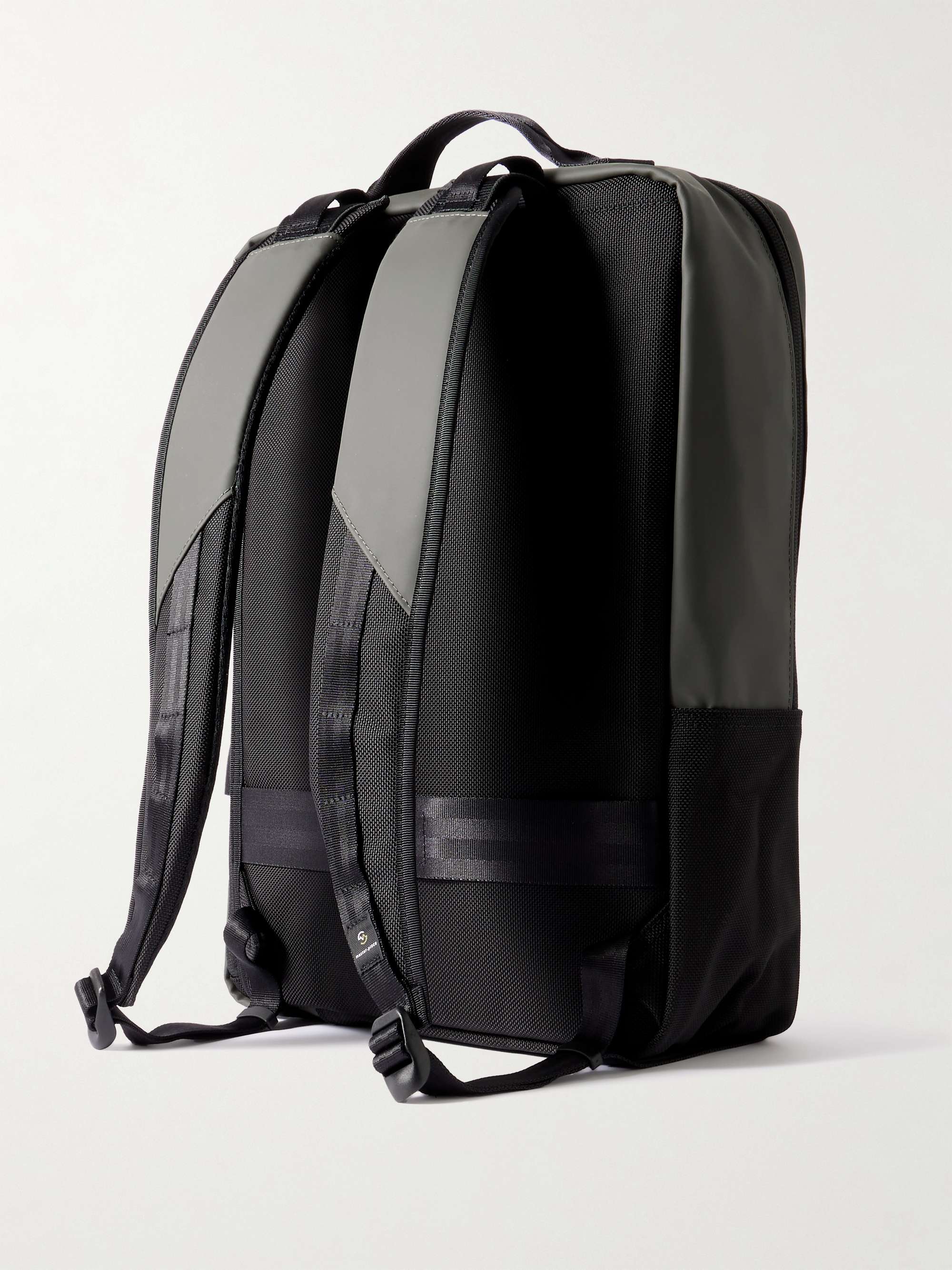 MASTER-PIECE Leather-Trimmed Nylon Backpack