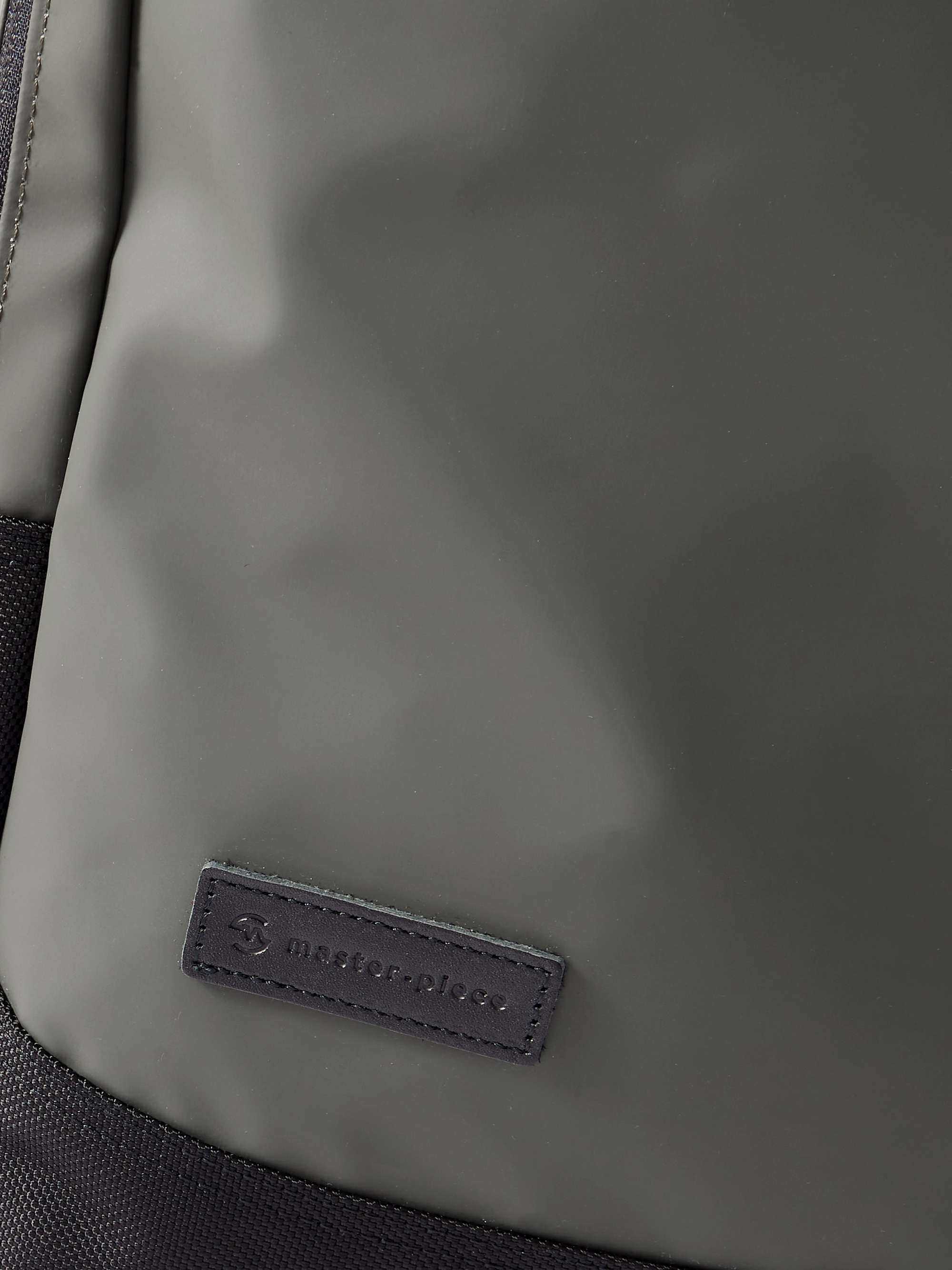 MASTER-PIECE Leather-Trimmed Nylon Backpack