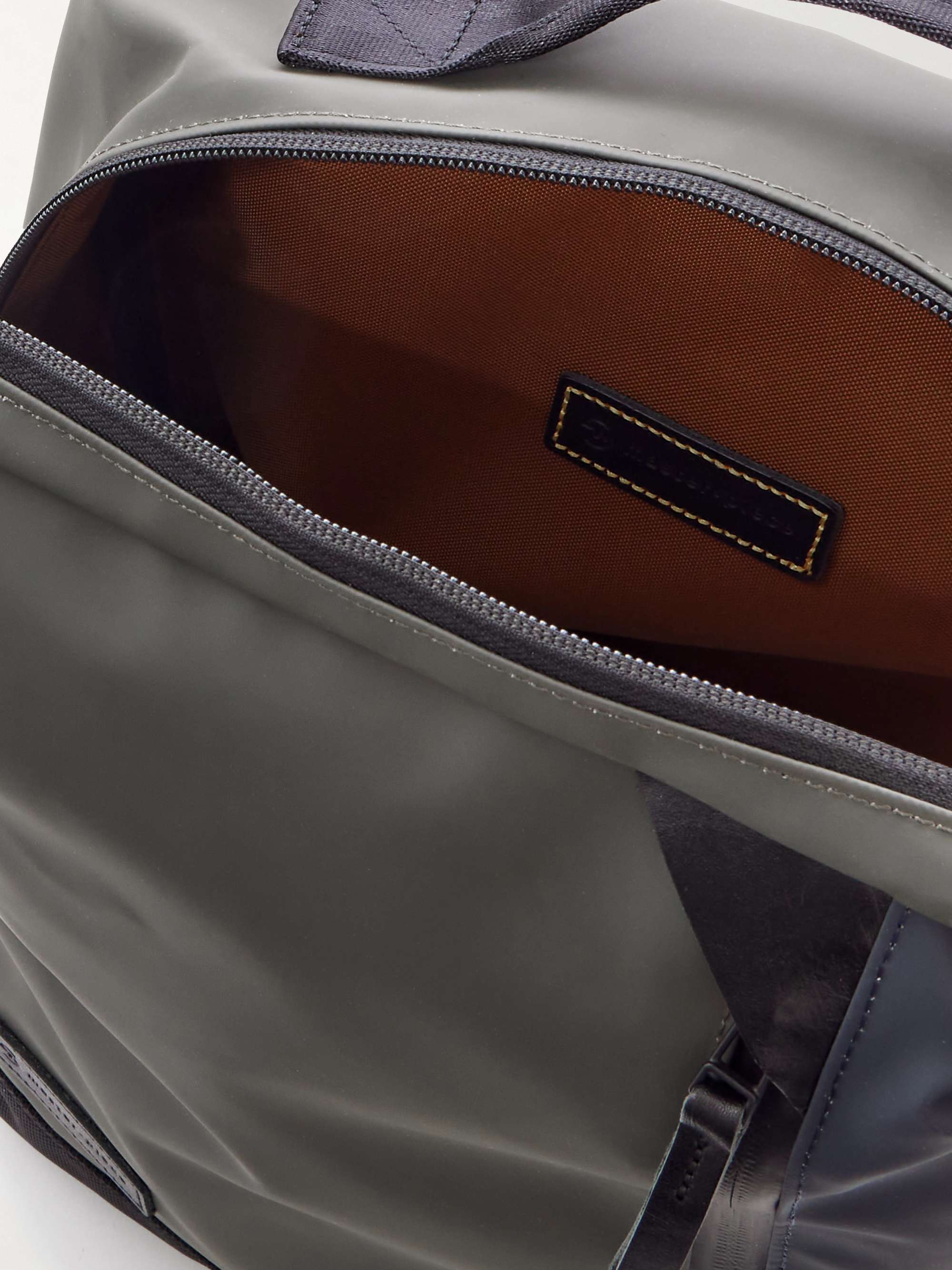 MASTER-PIECE Leather-Trimmed Nylon Backpack