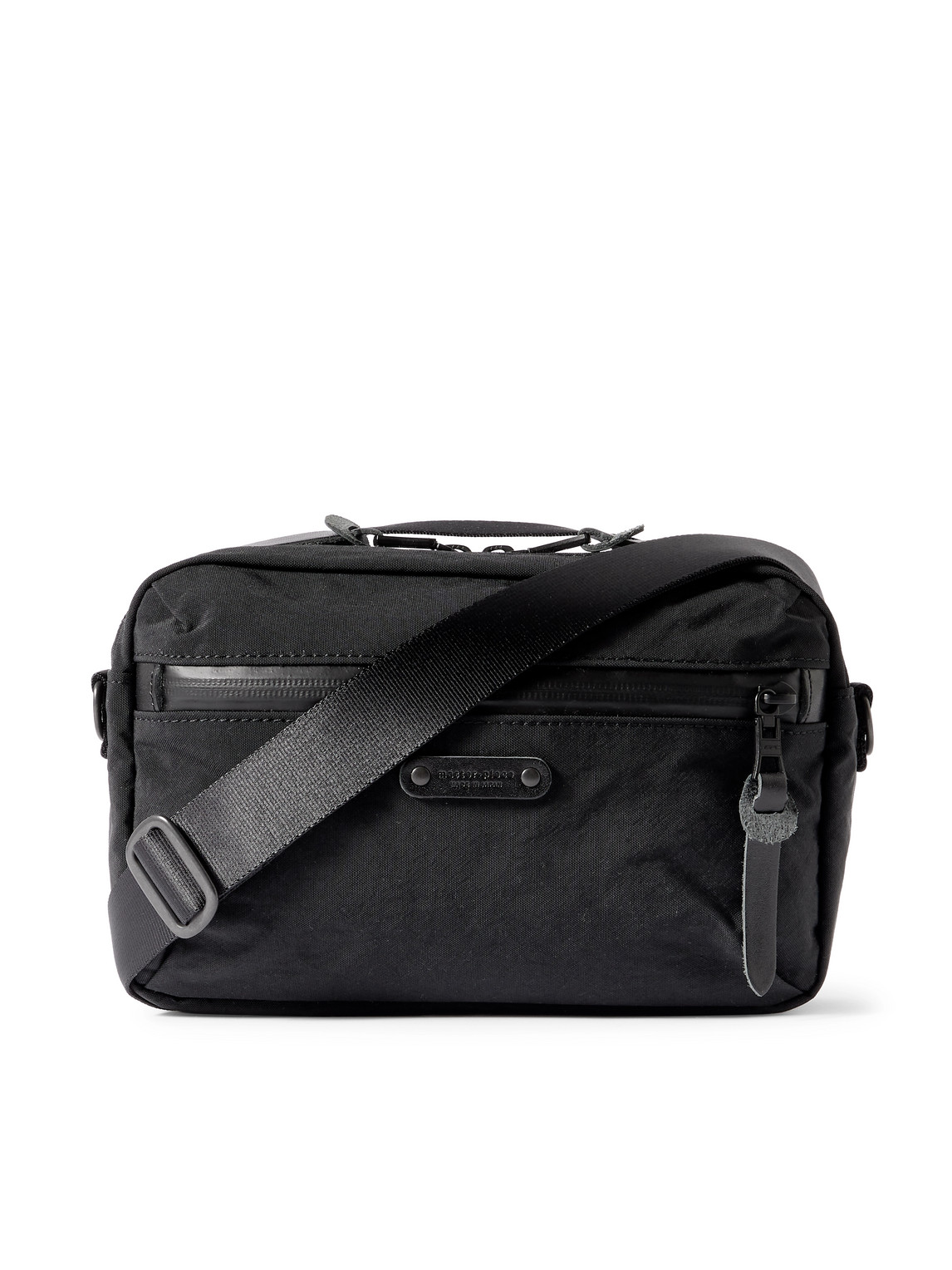 Root S Leather-Trimmed Nylon Messenger Bag