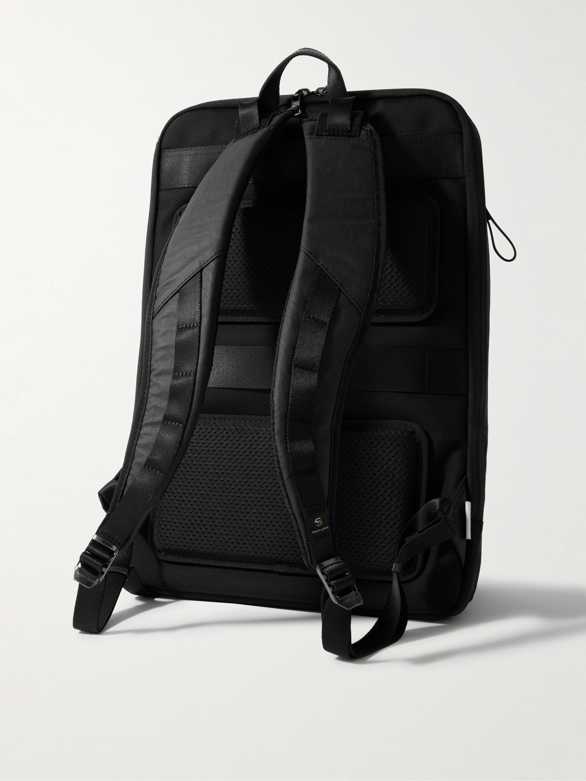 Master-piece Bump L Canvas And Leather-trimmed Cordura® Nylon Backpack In Black