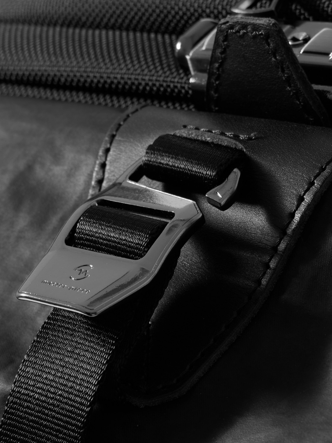 Master-piece Bump L Canvas And Leather-trimmed Cordura® Nylon Backpack In Black