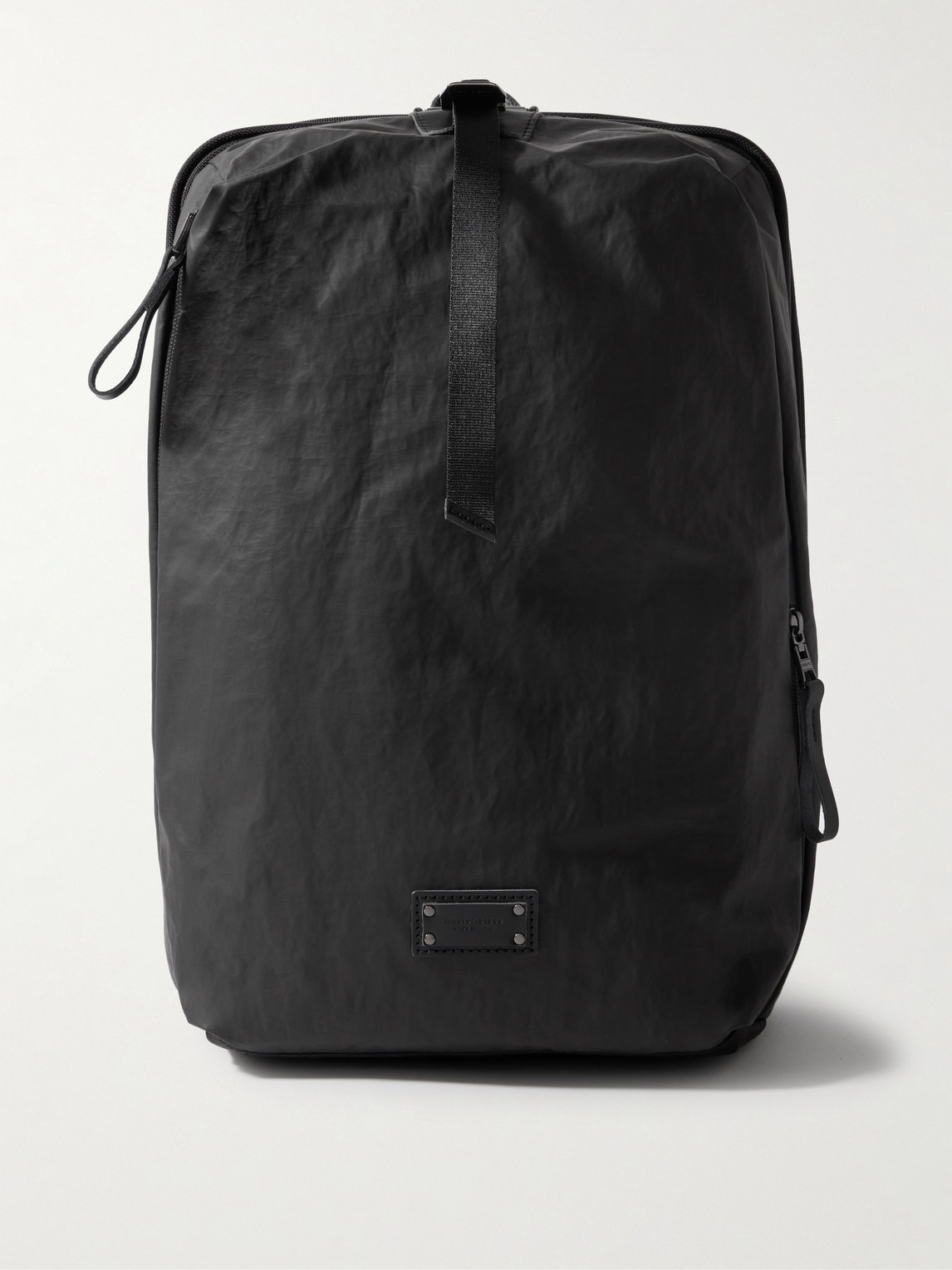 Master-piece Bump L Canvas And Leather-trimmed Cordura® Nylon Backpack In Black