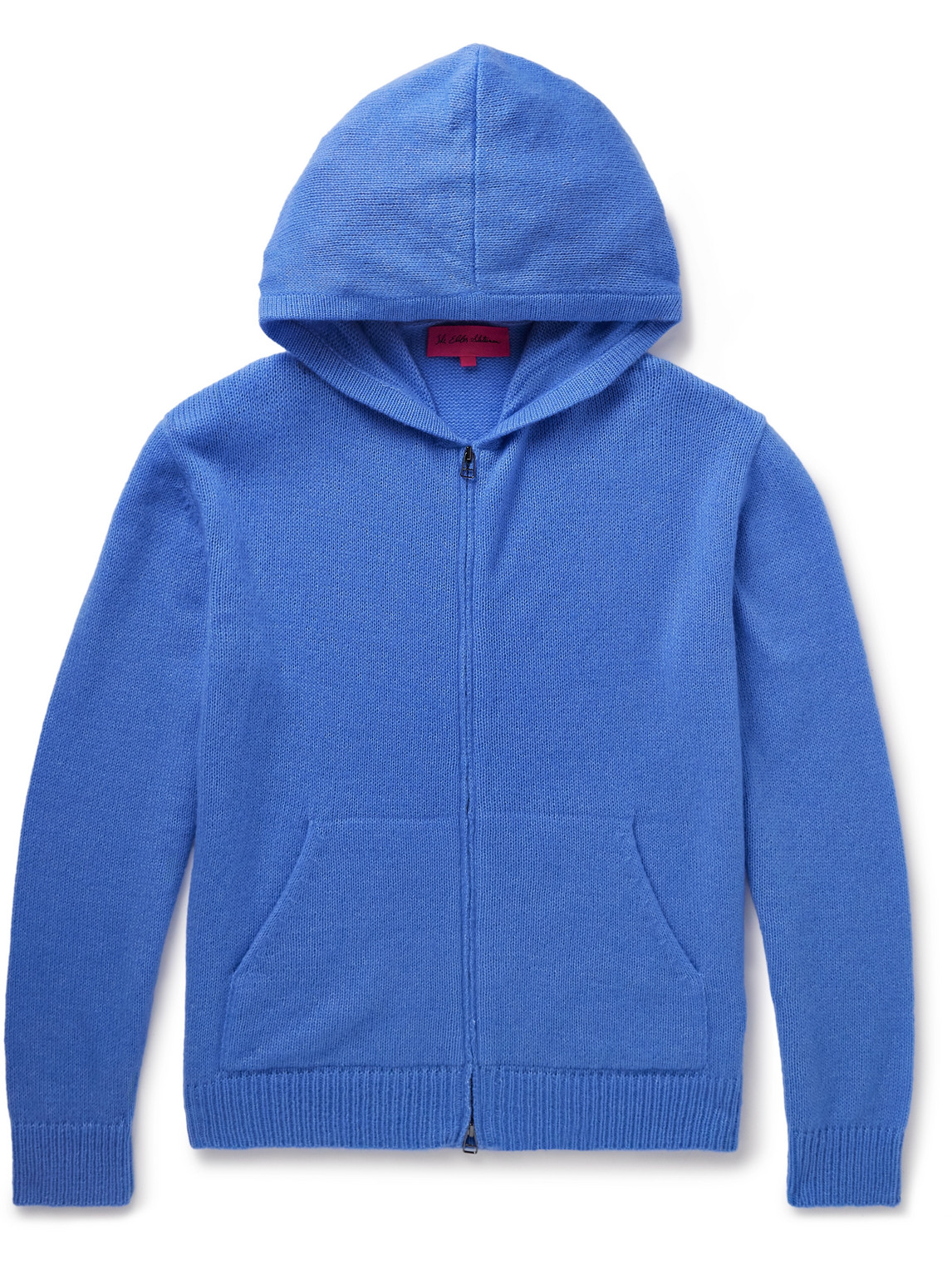 The Elder Statesman Nimbus Hood Regular-fit Cashmere And Cotton-blend Hoody In Blue