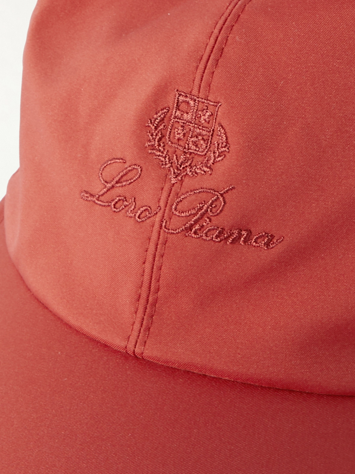 Shop Loro Piana Logo-embroidered Storm System® Shell Baseball Cap In Orange