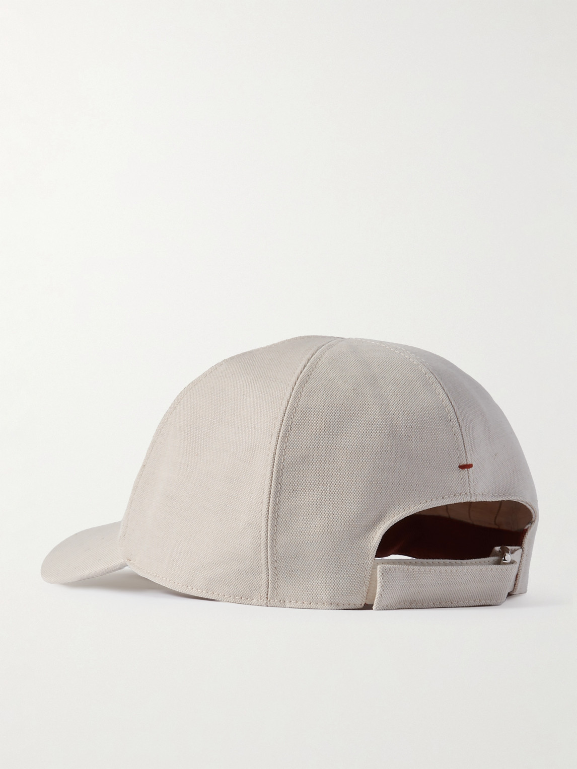 Shop Loro Piana Logo-embroidered Cotton And Linen-blend Baseball Cap In White