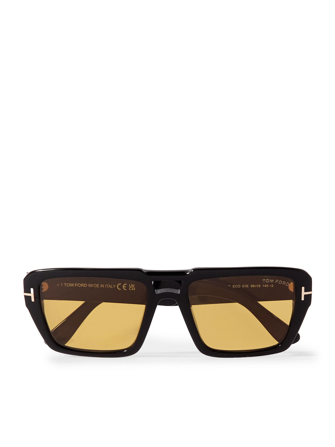 Tom Ford Redford Aviator-style Acetate Sunglasses In Black