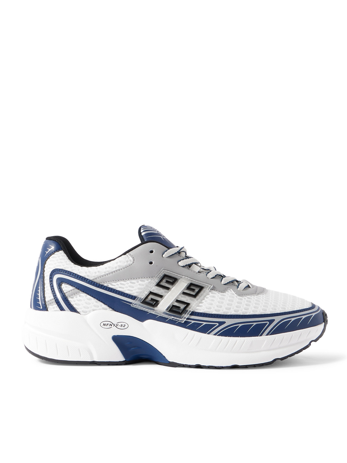 NFNTY-52 Logo-Appliquéd Mesh and Leather Sneakers