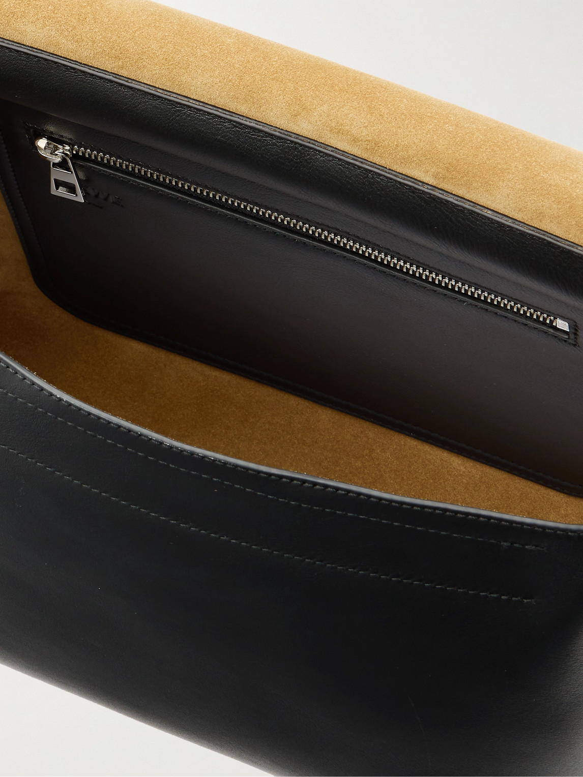 Loewe Flamenco Leather Messenger Bag In Black
