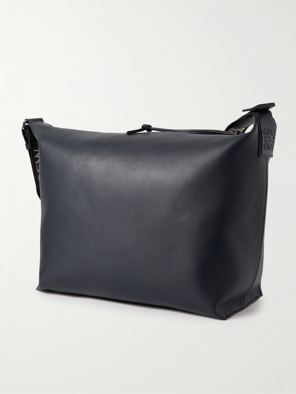 Loewe Cubi Leather Messenger Bag In Blue