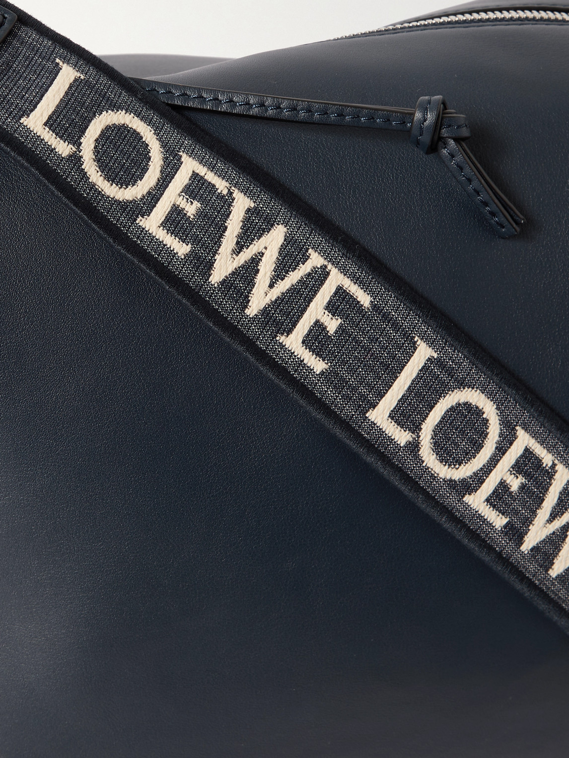 Loewe Cubi Leather Messenger Bag In Blue