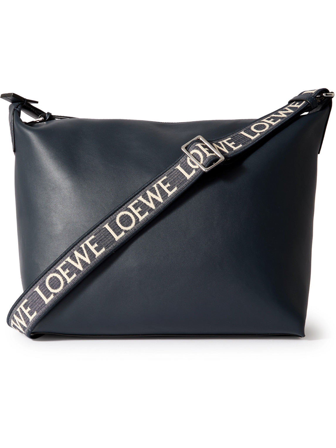 Loewe Cubi Leather Messenger Bag In Blue