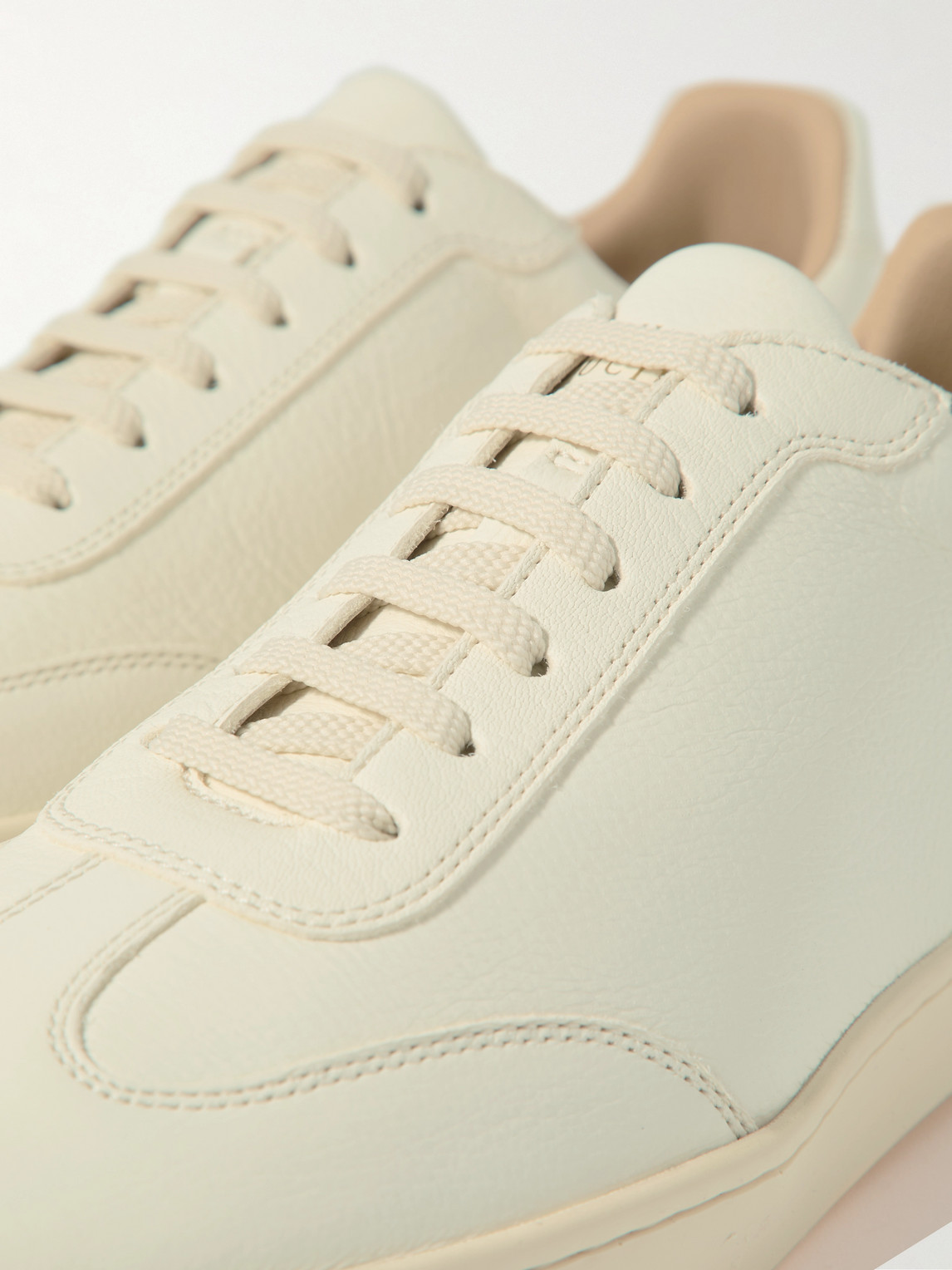 Brunello Cucinelli Essential Leather Sneakers In Neutrals