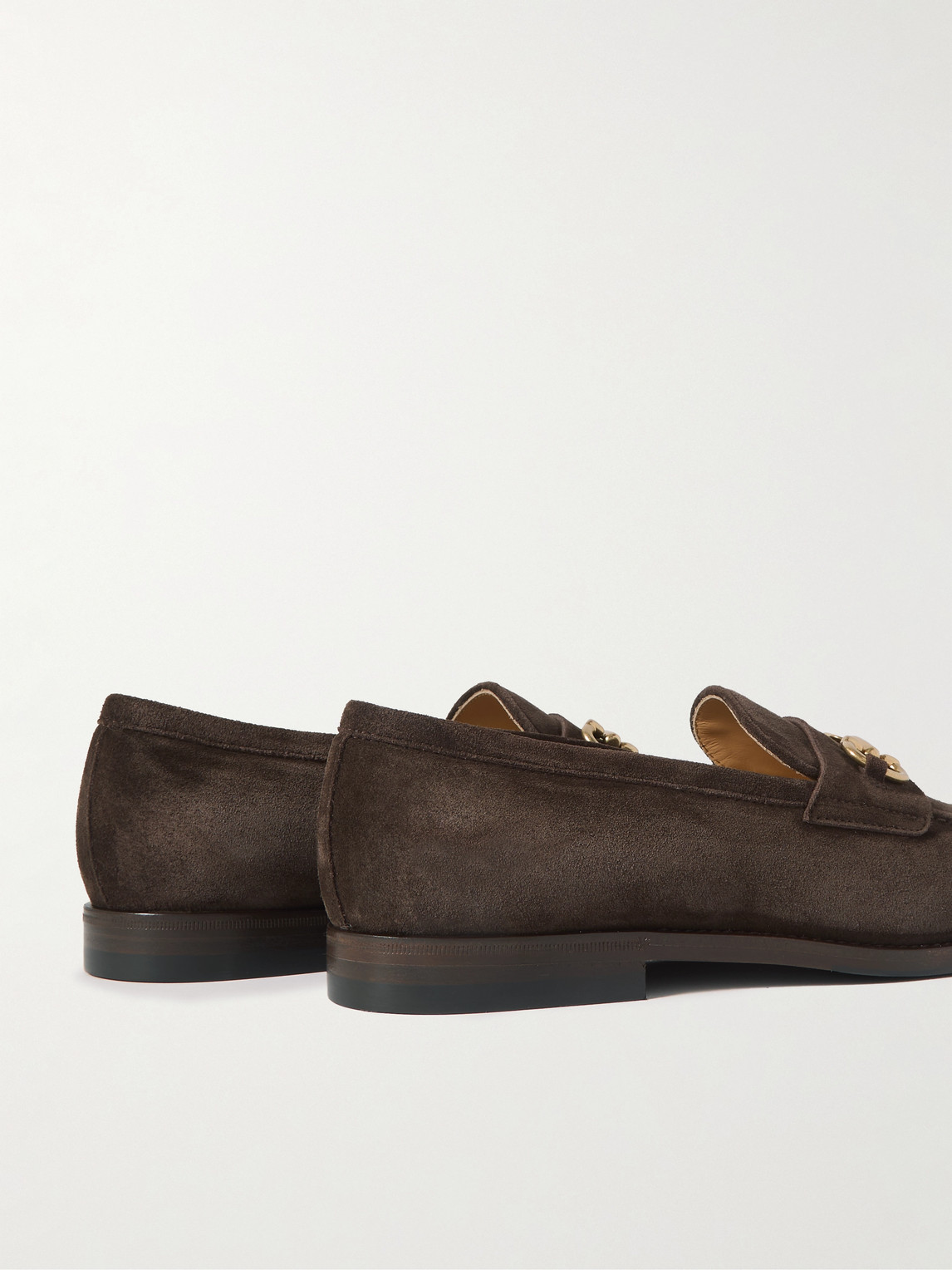 Brunello Cucinelli Horsebit-embellished Suede Loafers In Brown