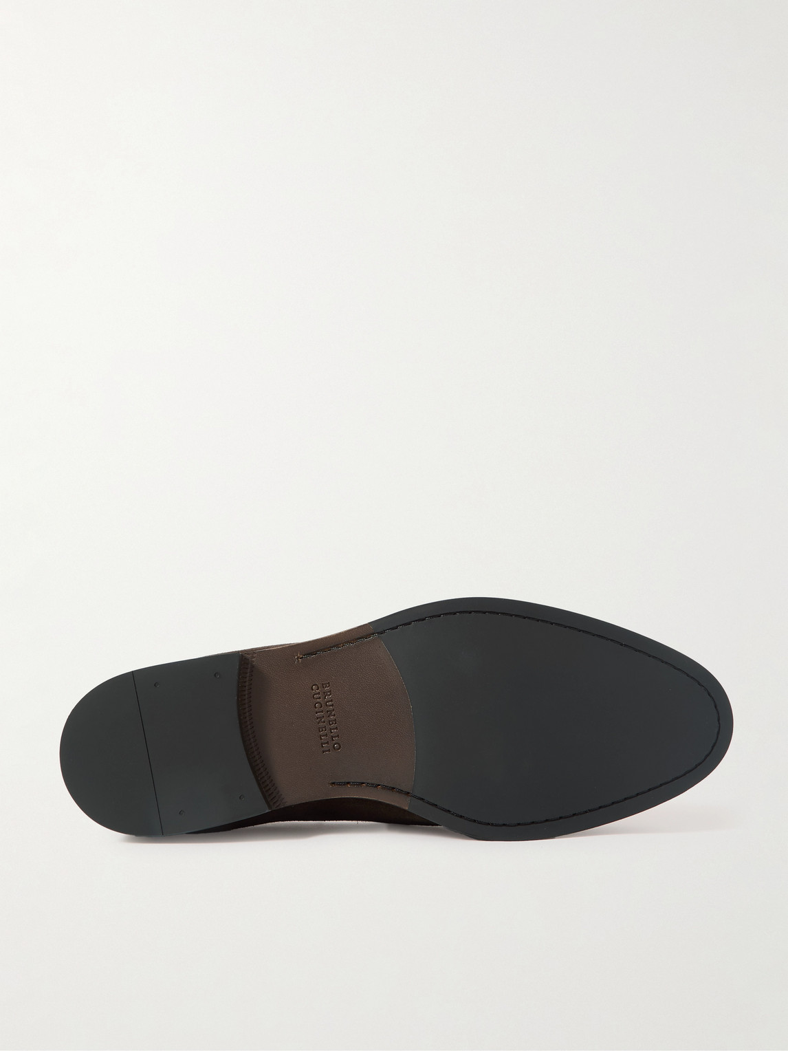 Brunello Cucinelli Horsebit-embellished Suede Loafers In Brown