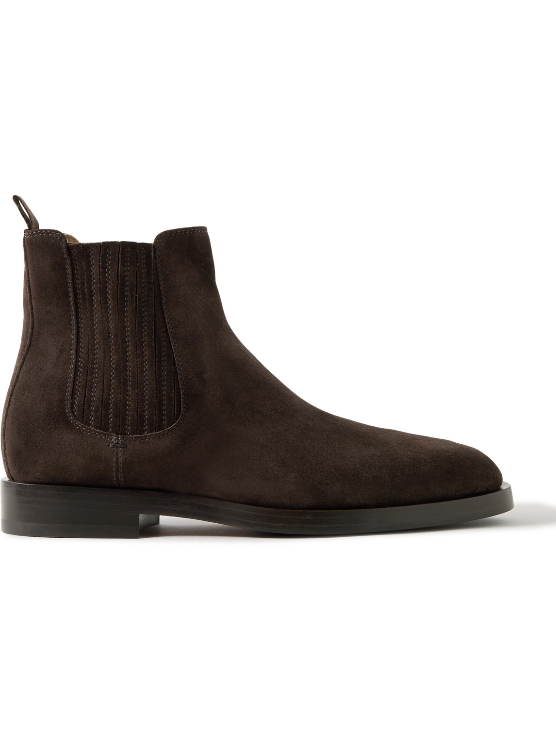 Brunello Cucinelli Suede Chelsea Boots In Brown