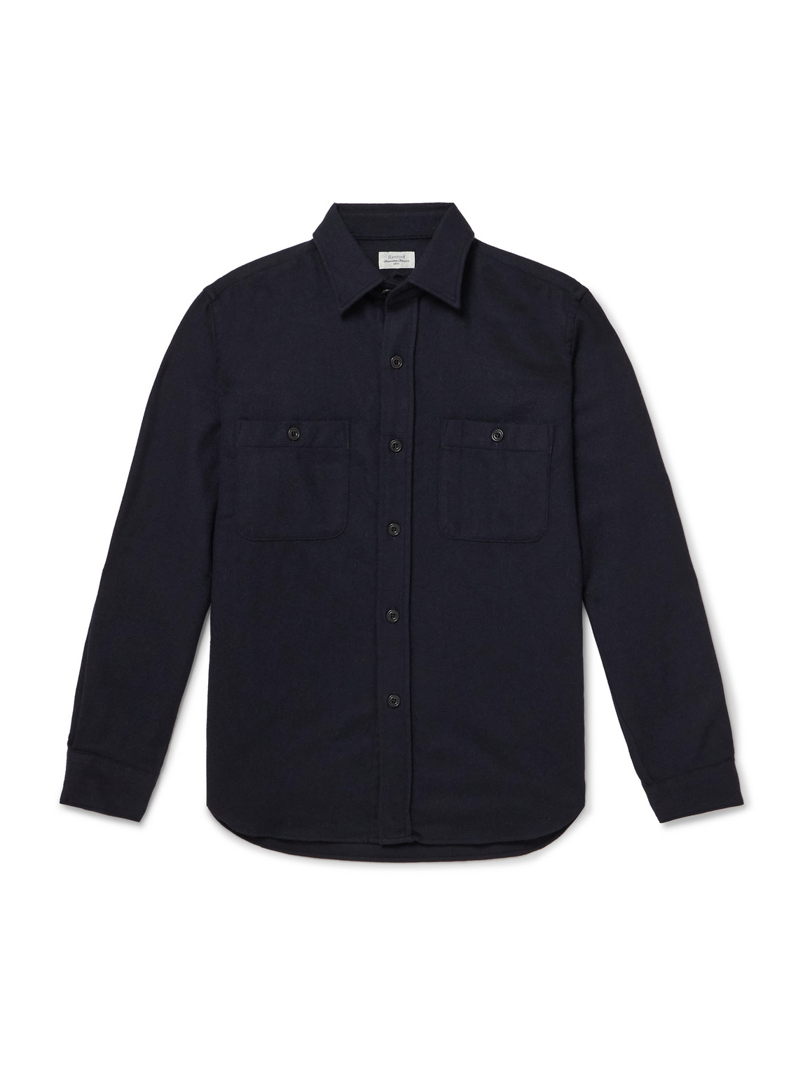 Hartford Percey Wool-blend Flannel Shirt In Blue