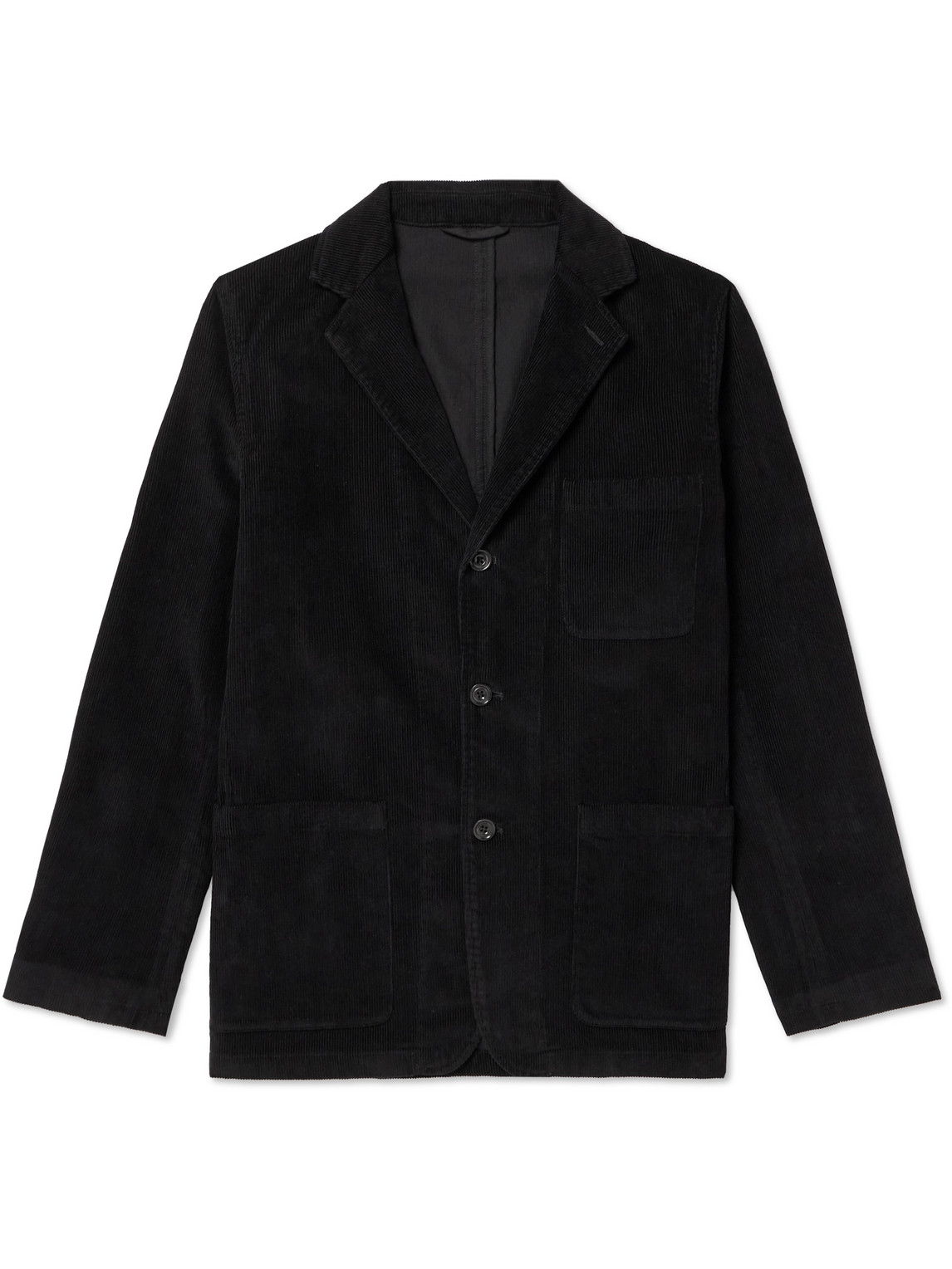 Hartford Jonny Unstructured Cotton-corduroy Blazer In Black