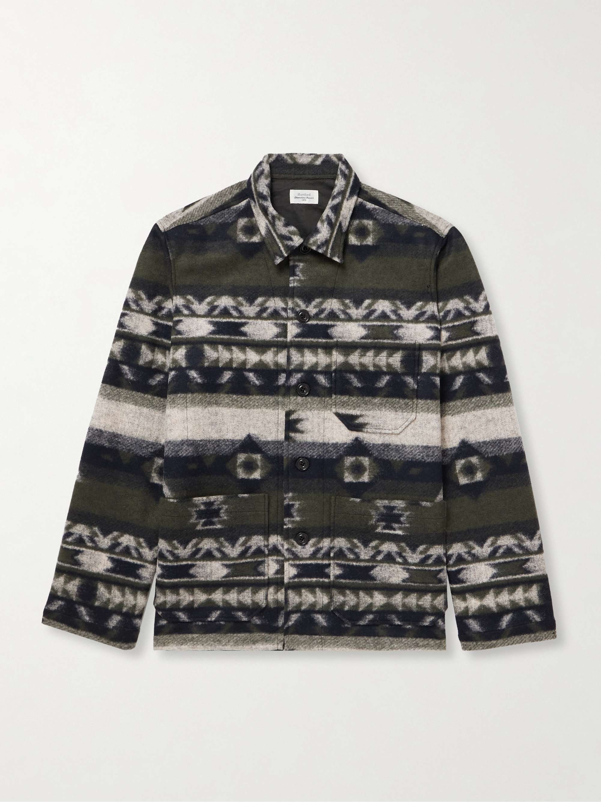 HARTFORD Perry Jacquard Knit Shirt Jacket for Men MR PORTER