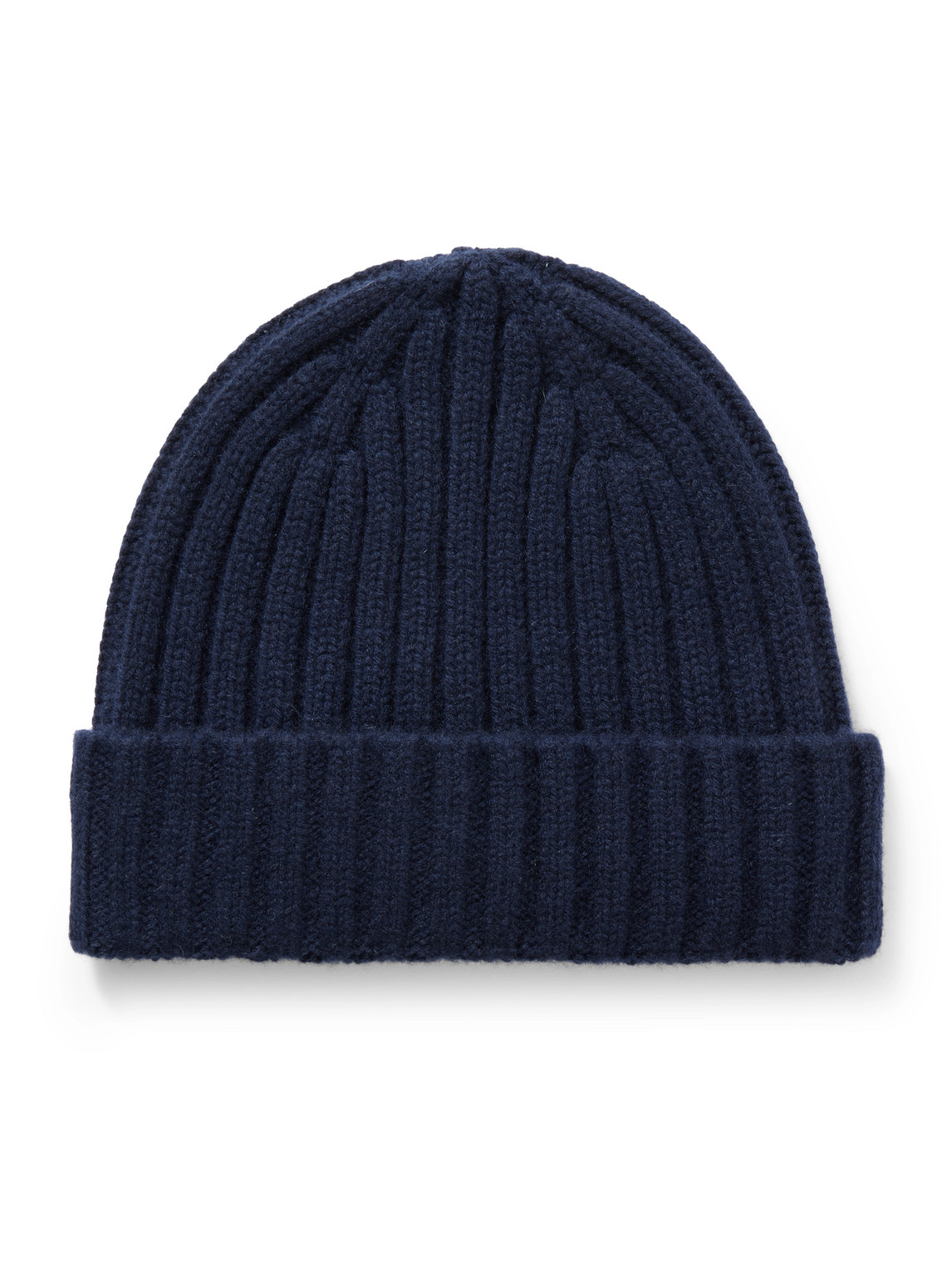 Hartford Ribbed Wool And Cashmere-blend Beanie In Blue