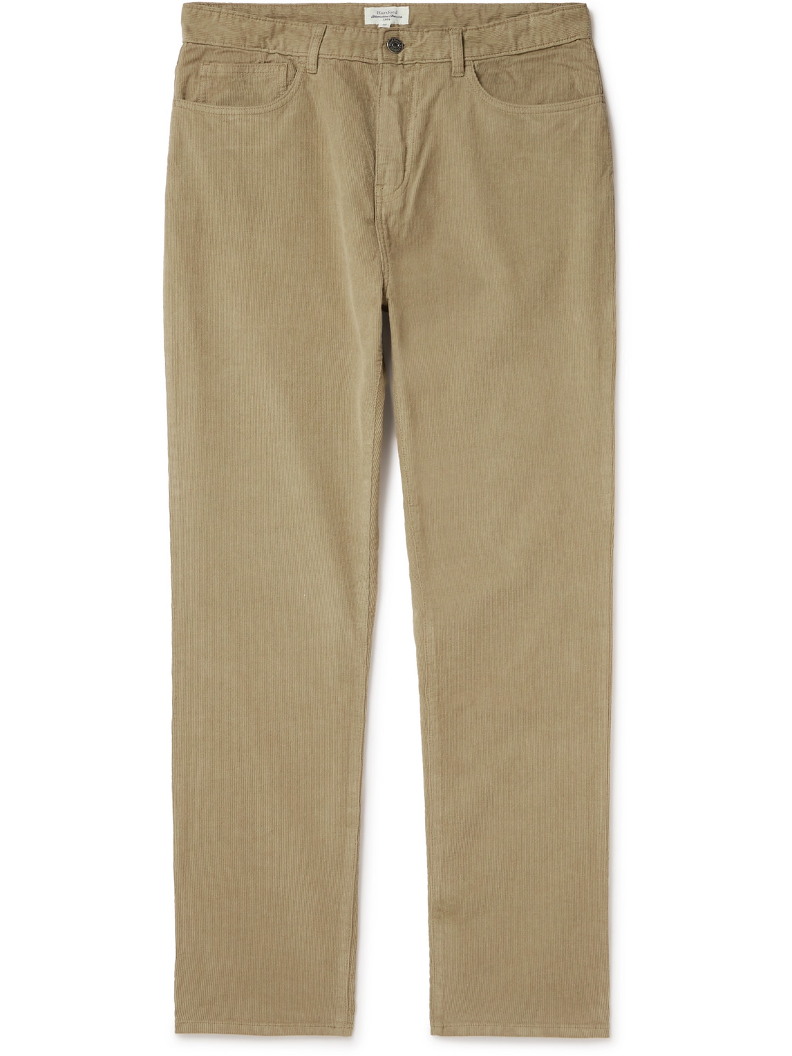 Hartford Tim Straight-leg Cotton-blend Corduroy Trousers In Brown