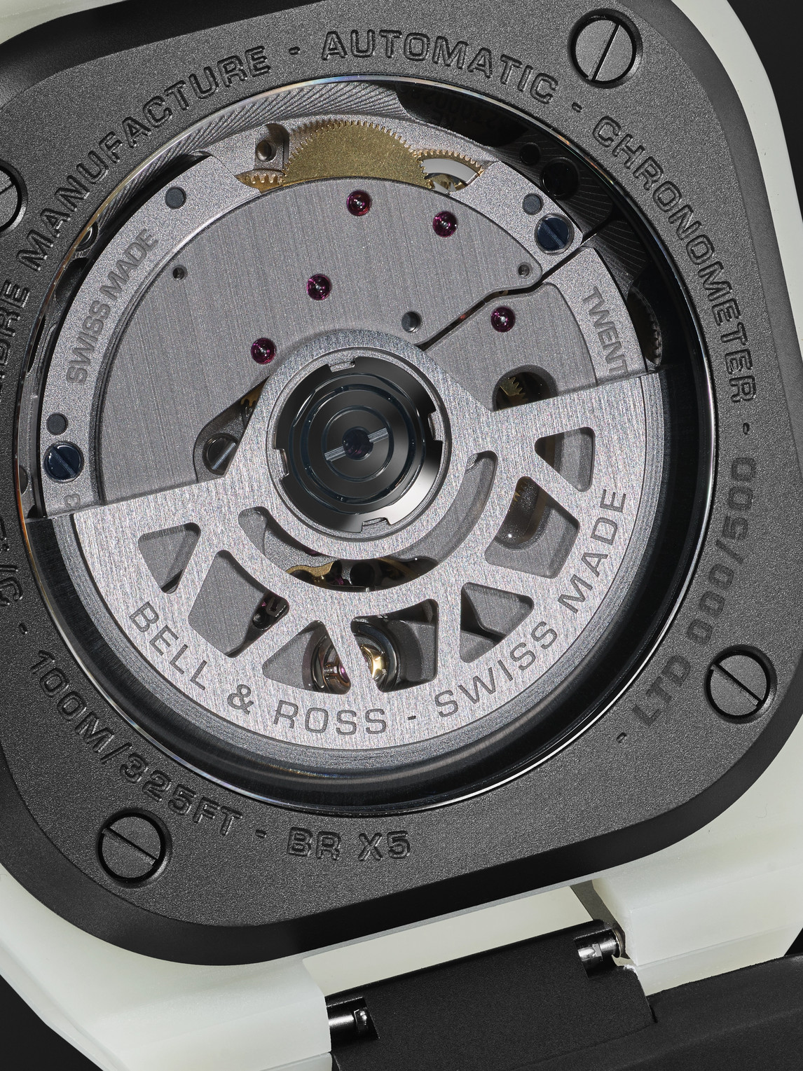  Bell & Ross - Br-x5 Limited Edition Automatic 41mm Titanium, Fibreglass And Rubber Watch, Ref. No. Rx5r-lum_tc/srb - Men - Black 
