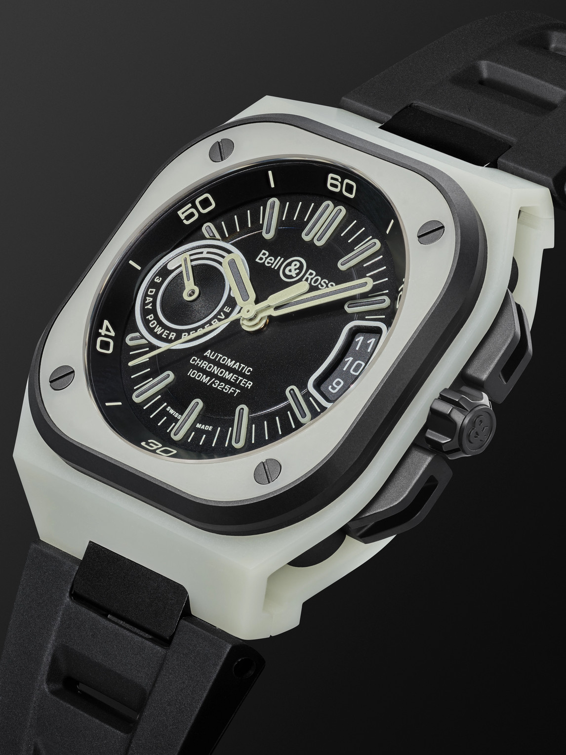  Bell & Ross - Br-x5 Limited Edition Automatic 41mm Titanium, Fibreglass And Rubber Watch, Ref. No. Rx5r-lum_tc/srb - Men - Black 