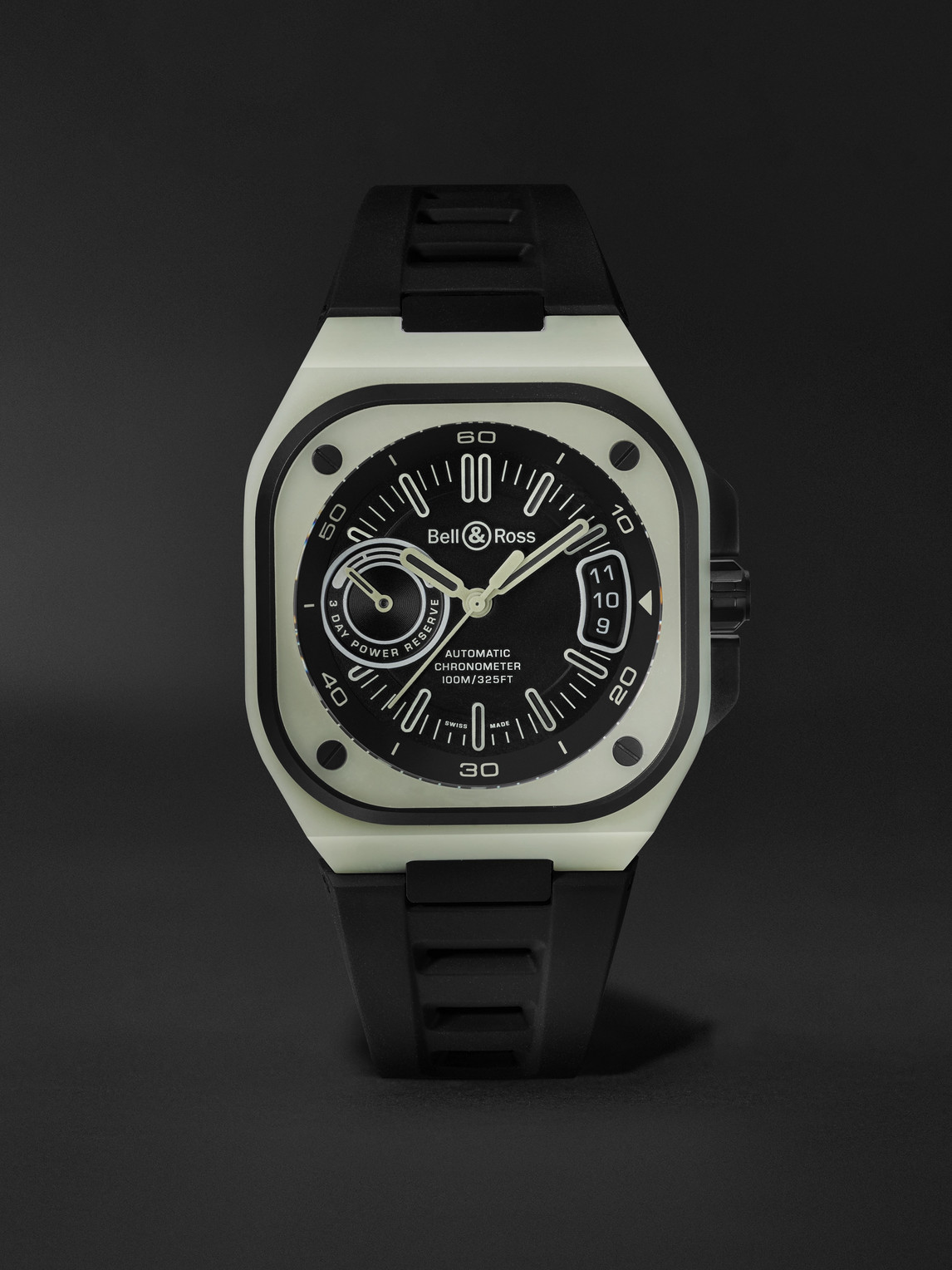 Bell & Ross BR-X5 Limited Edition Automatic 41mm Titanium, Fibreglass and Rubber Watch, Ref. No. RX5R-LUM_TC/SRB - Men