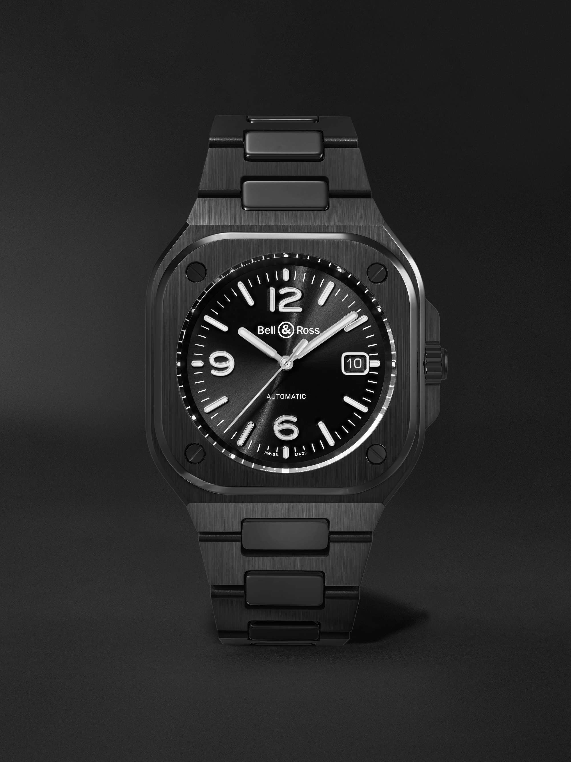 Black H08 Automatic 39mm Graphene and Rubber Watch, Ref. No