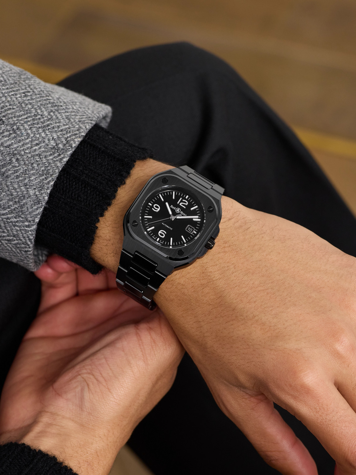 BR 05 Automatic Ceramic and PVD Watch, Ref. BR05A-BL-CE/SCE — 2