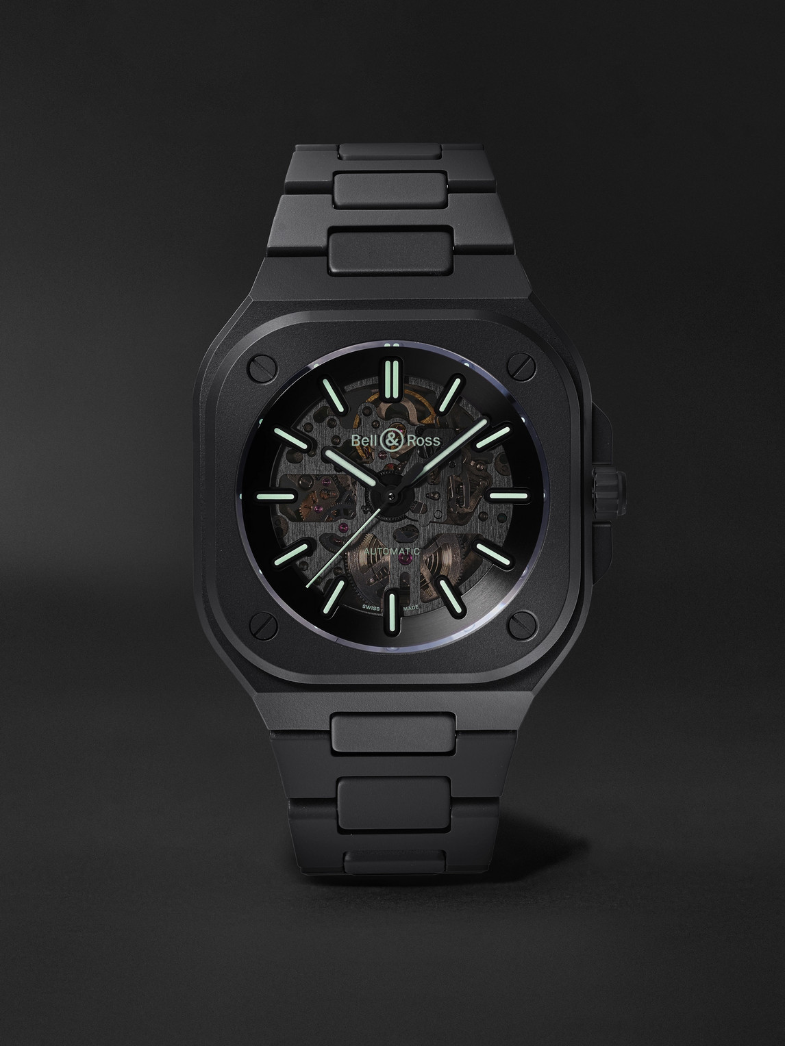 Bell & Ross BR 05 Skeleton Automatic 41mm Ceramic and PVD Watch, Ref. No. BR05A-BLM-SKCE/SCE - Men