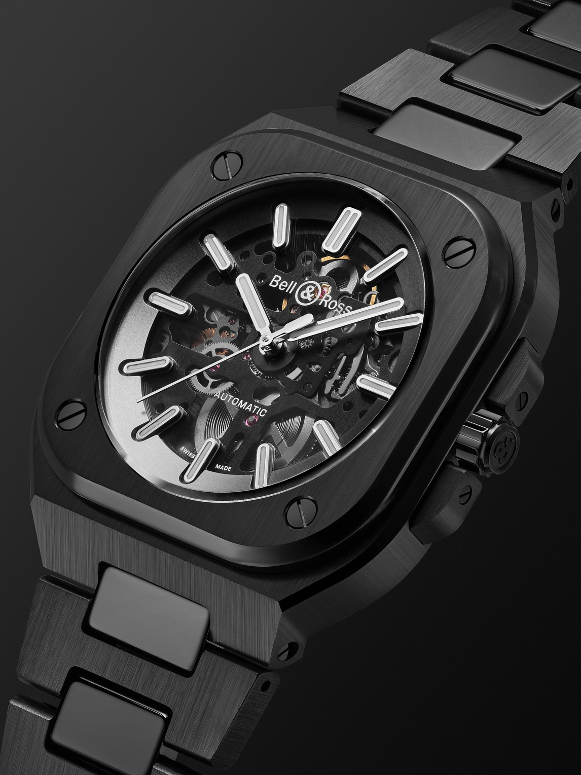  Bell & Ross - Br 05 Skeleton Automatic 41mm Black Ceramic And Steel Watch, Ref. No. Br05a-bl-sk-ce/sce - Men - Black 