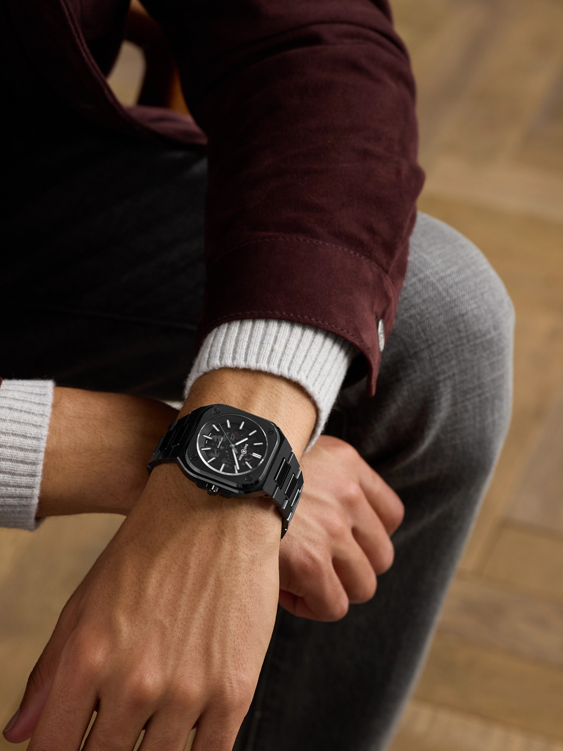 BR 05 Skeleton Automatic Black Ceramic and Steel Watch, Ref. BR05A-BL-SK-CE/SCE — 2