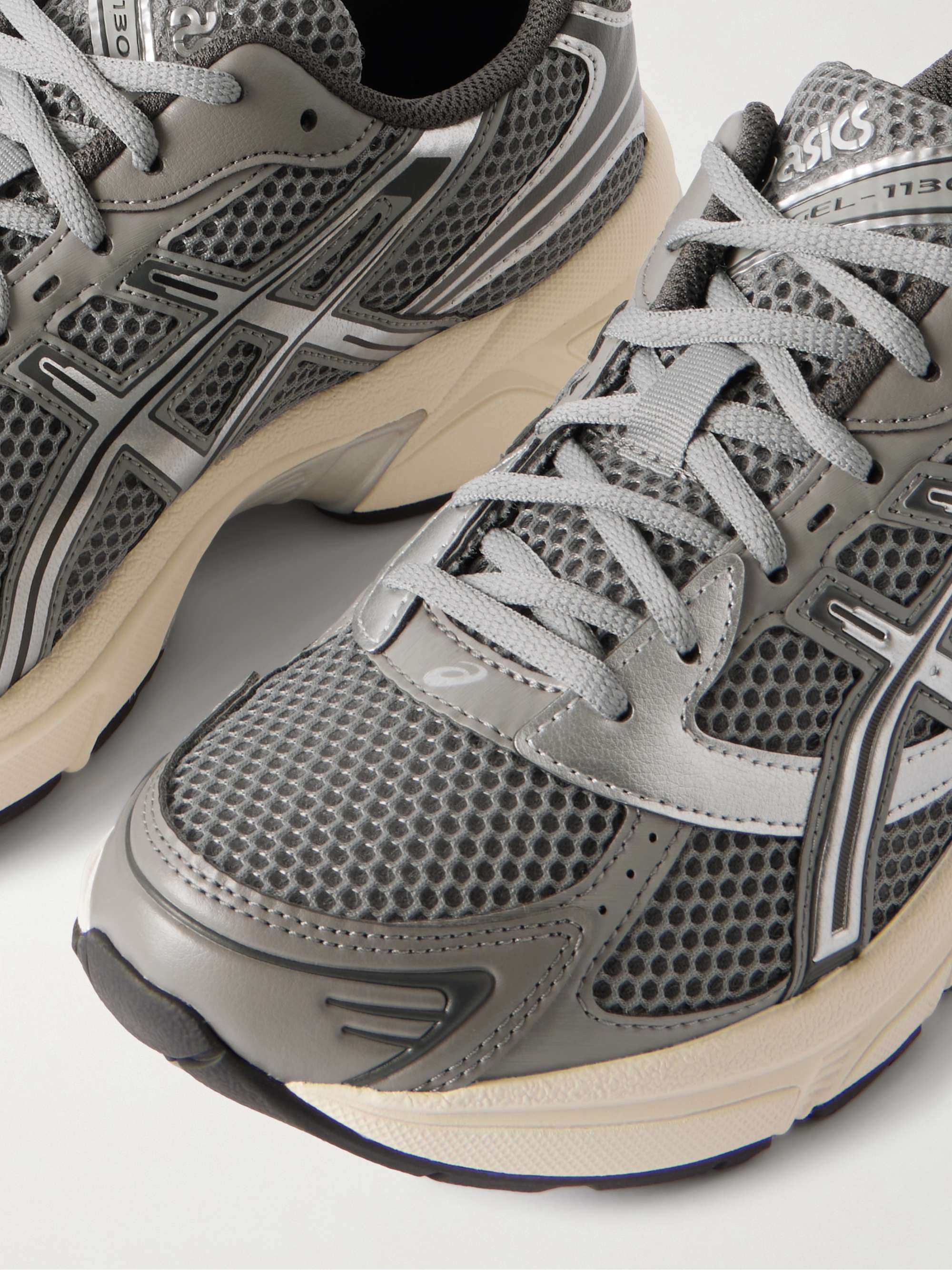 ASICS GEL-1130™ Faux Leather-Trimmed Mesh Sneakers
