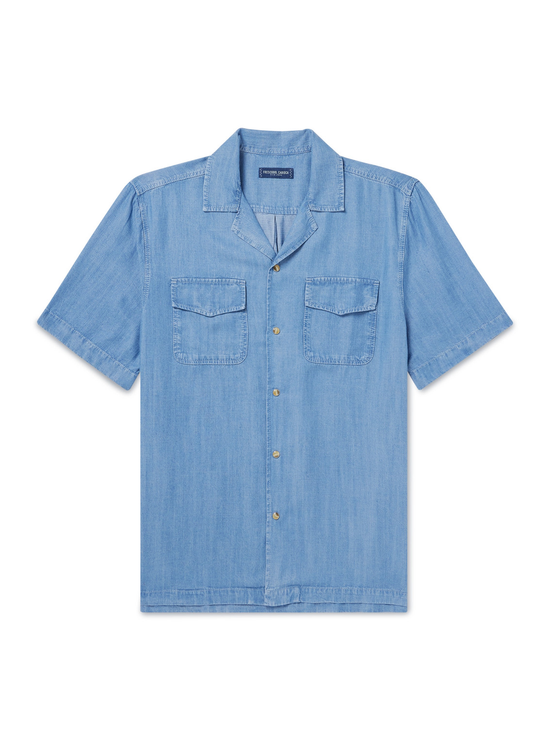 Franca Camp-Collar Denim Shirt