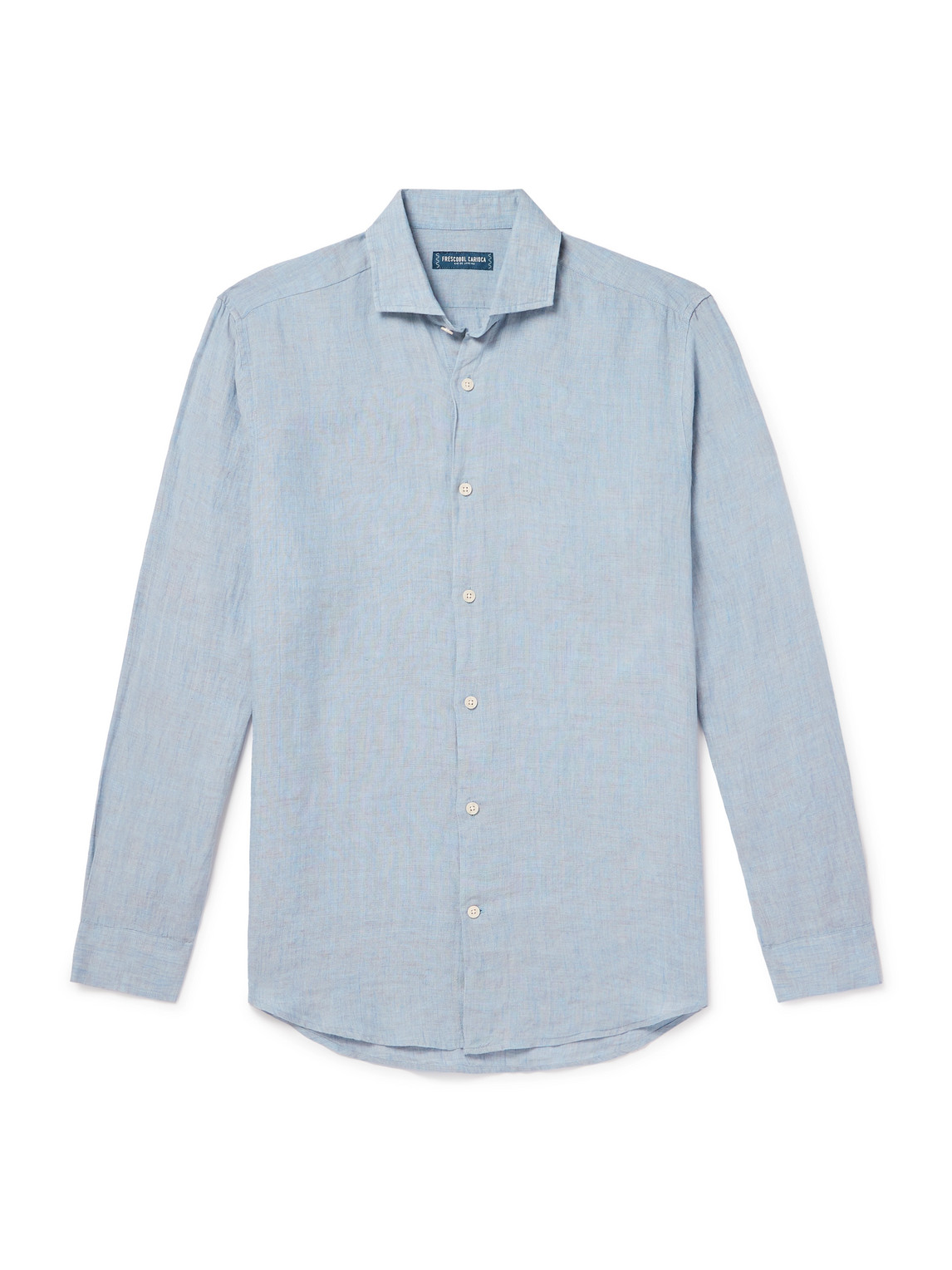 Frescobol Carioca Antonio Linen Shirt In Blue