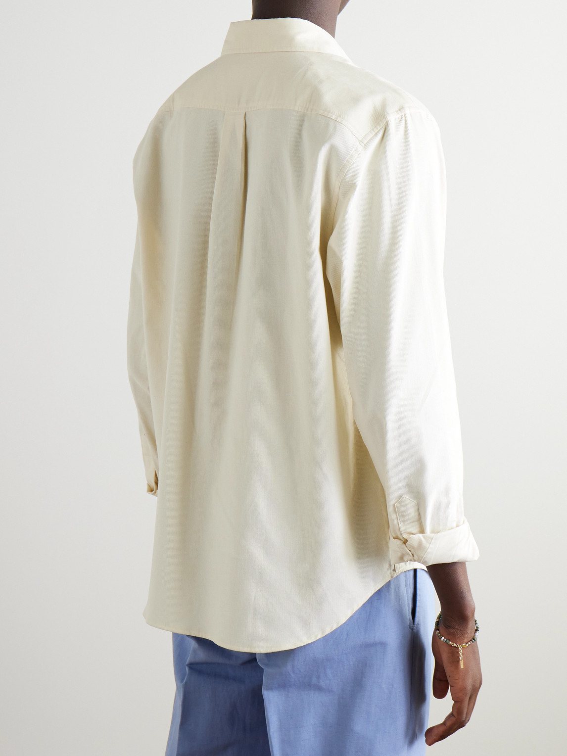 Frescobol Carioca Telles Cotton Flannel Relaxed Fit Shirt Ecru In Neutrals