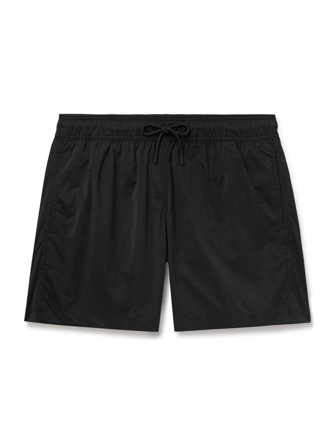 Frescobol Carioca Salvador Straight-leg Mid-length Recycled Swim Shorts In Black