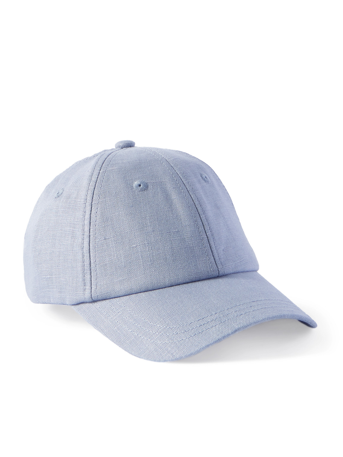 Frescobol Carioca Fernando Linen Baseball Cap In Blue