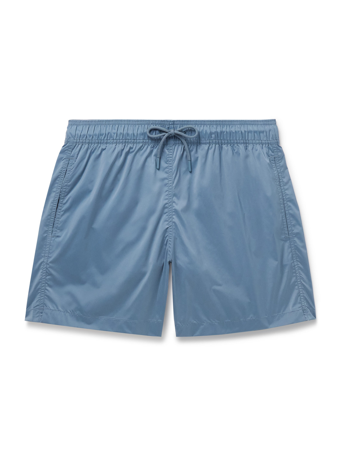 Frescobol Carioca Salvador Straight-leg Mid-length Recycled Swim Shorts In Blue